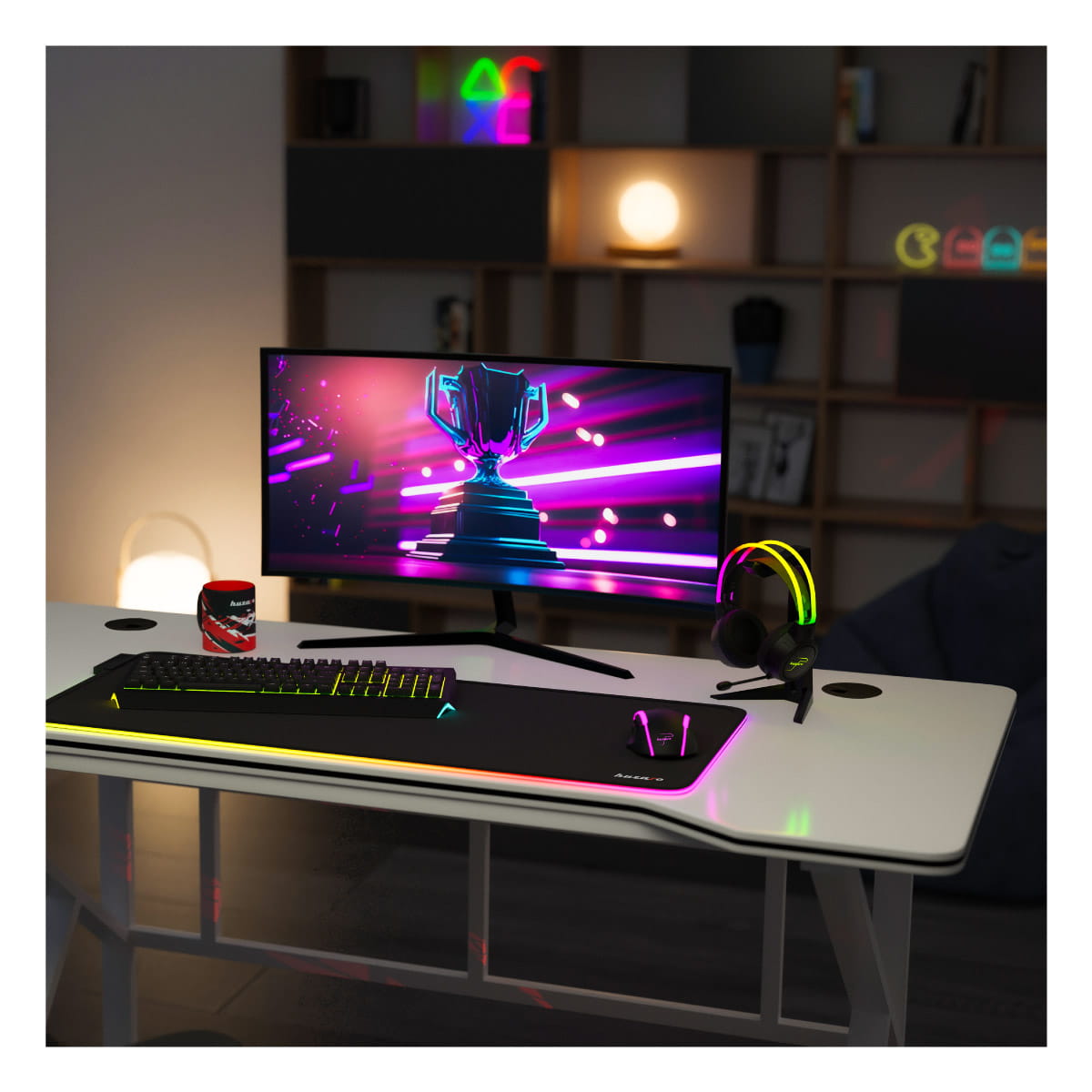 Huzaro Hero 1.6 White gamingbureau, 120 cm