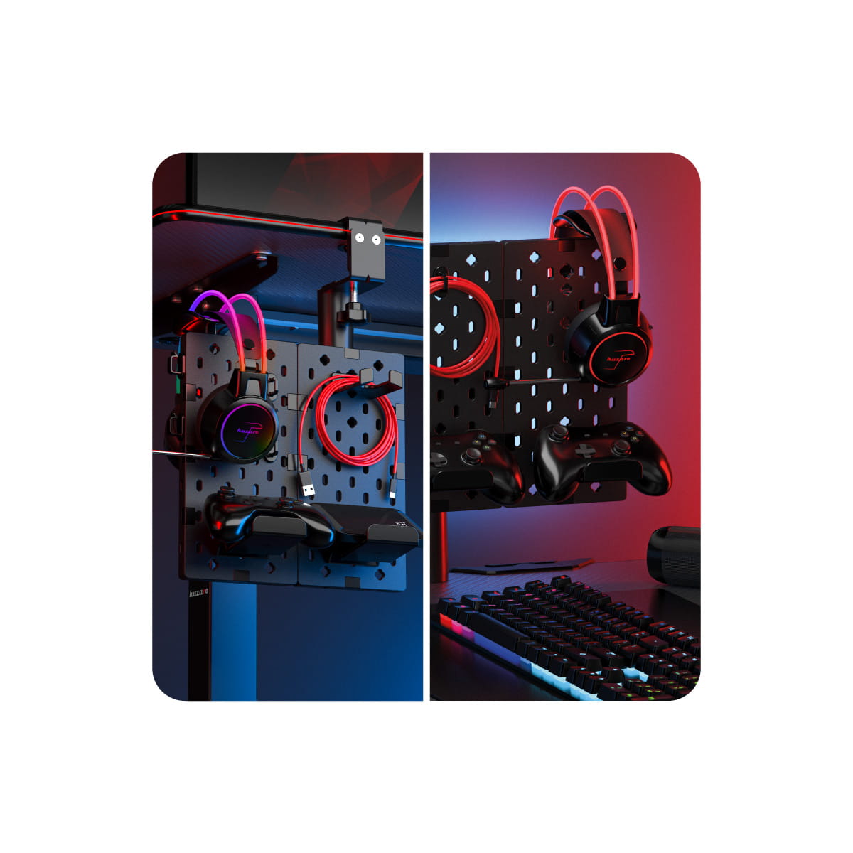 Opbergwand voor het Huzaro Sync 3.0-bureau