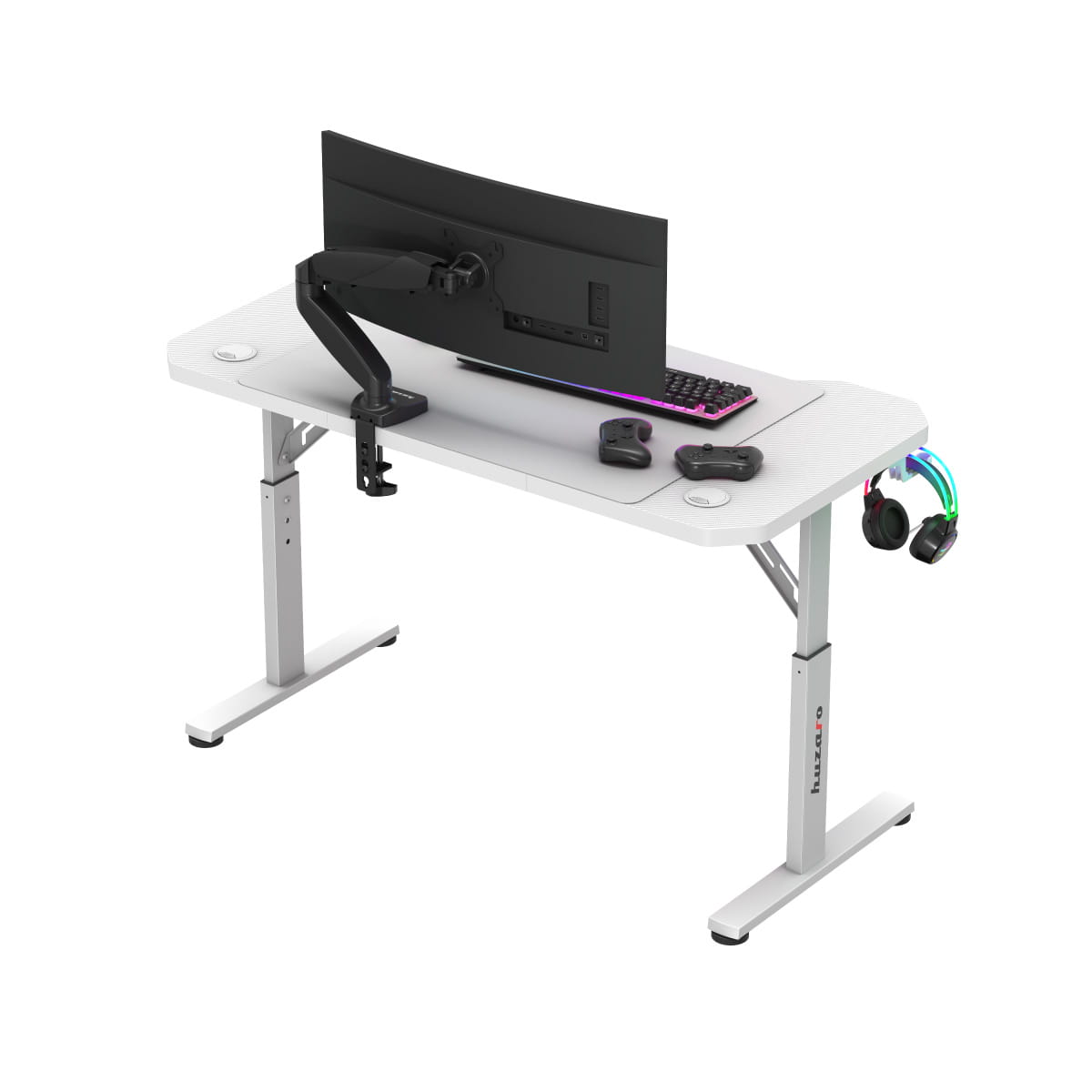 Huzaro Hero 2.6 White gamingbureau, 120 cm