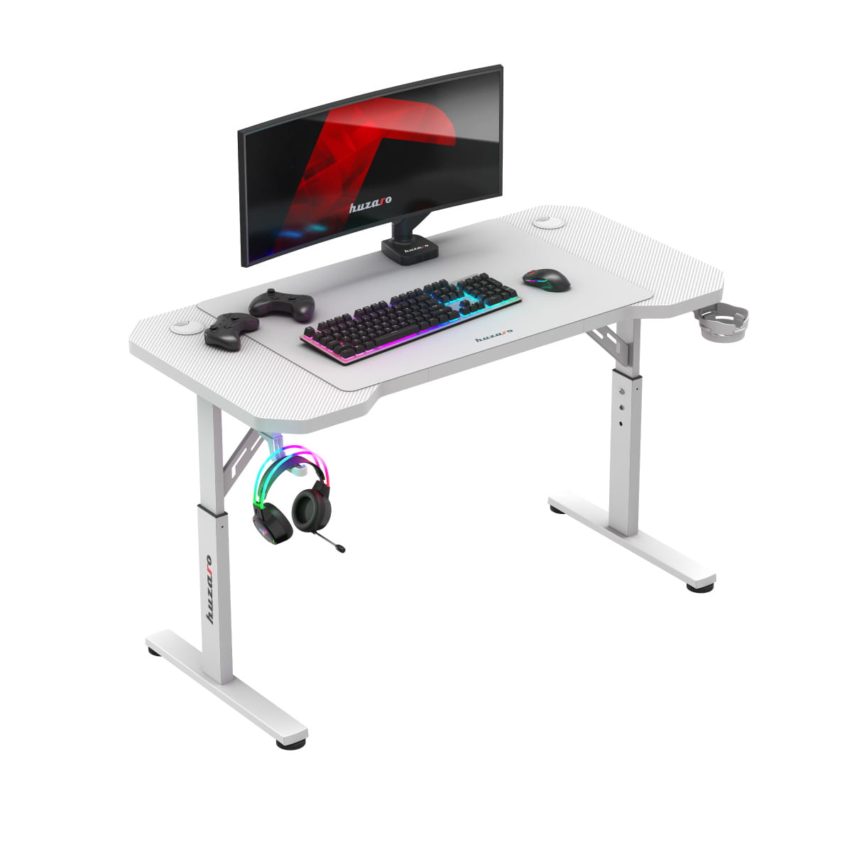 Huzaro Hero 2.6 White gamingbureau, 120 cm