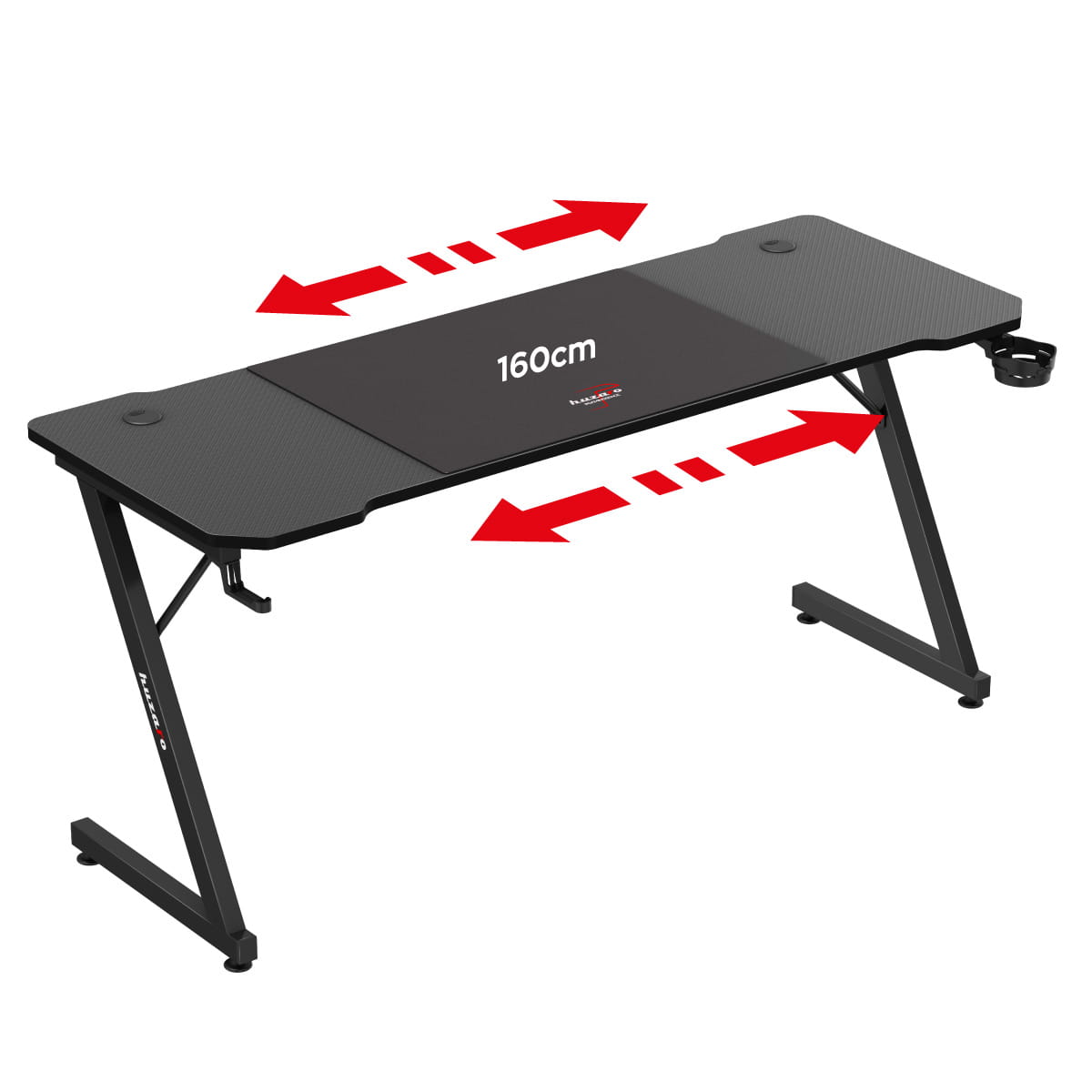 Huzaro Hero 4.8 Black gamingbureau, 160 cm
