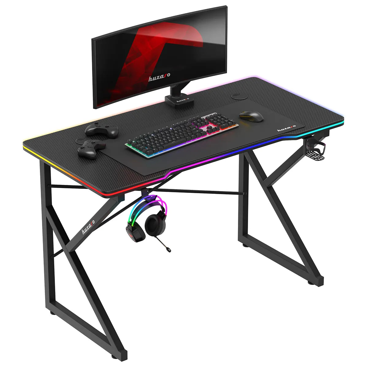 Huzaro Hero 1.7 RGB Black gamingbureau, 120 cm