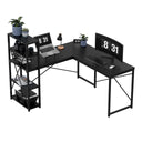 Hoekbureau met planken Mark Adler Leader 5.9 Black 145 cm