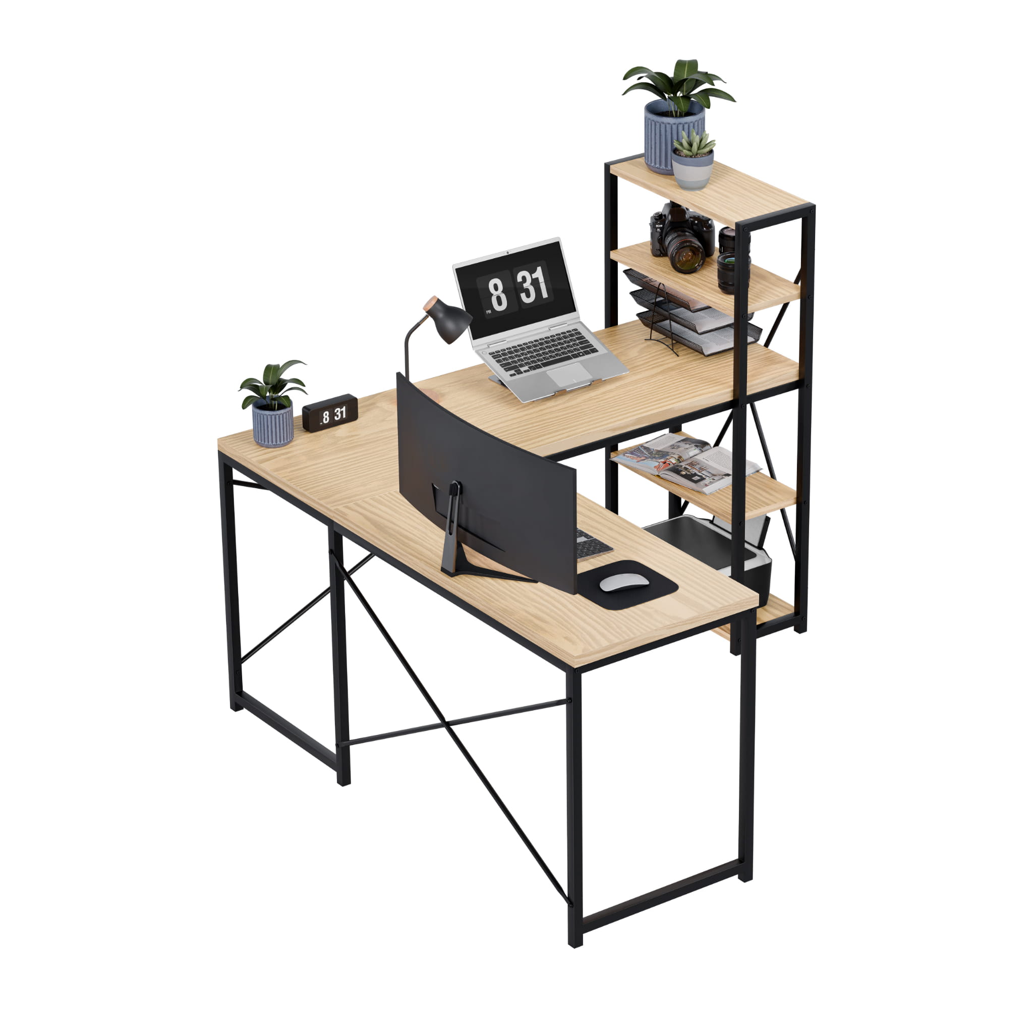 Hoekbureau met planken Mark Adler Leader 5.9 Craft 145 cm