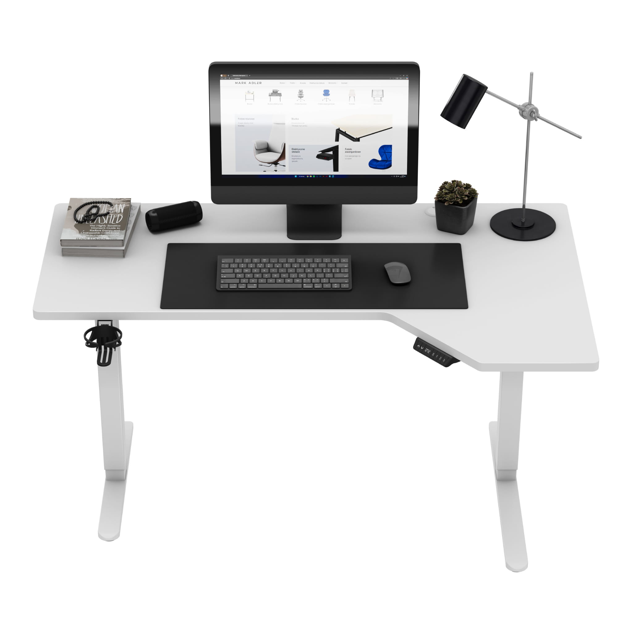 Mark Adler Leader 9.1 White elektrisch verstelbaar bureau, 145 cm