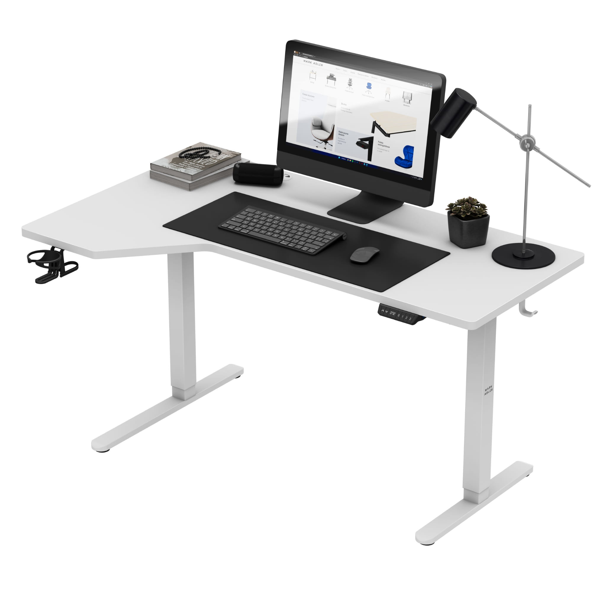 Mark Adler Leader 9.1 White elektrisch verstelbaar bureau, 145 cm