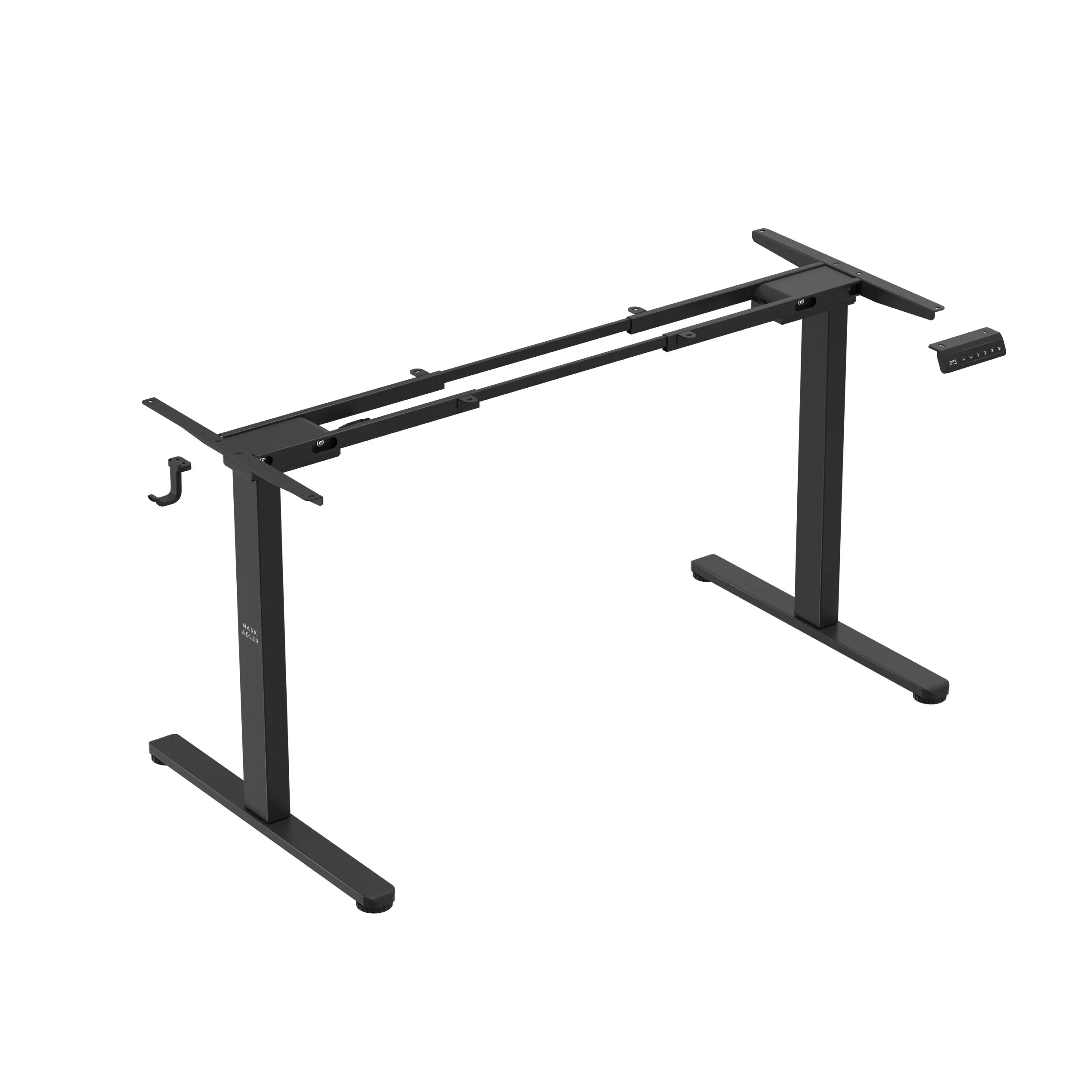 Mark Adler Xeno 4.5 Black elektrisch bureauframe met twee motoren, zwart