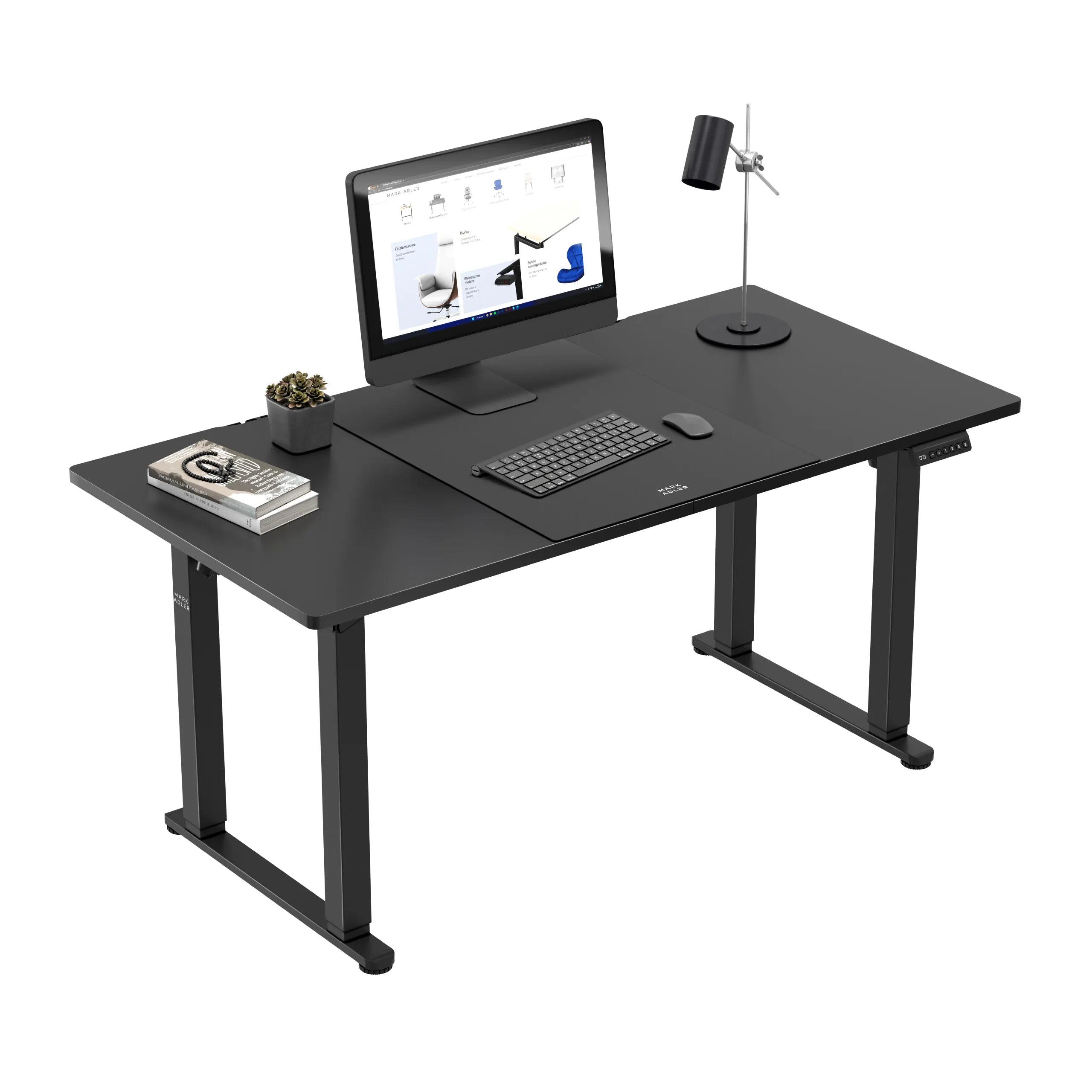 Mark Adler Leader 9.3 Black elektrisch verstelbaar bureau, 160 cm