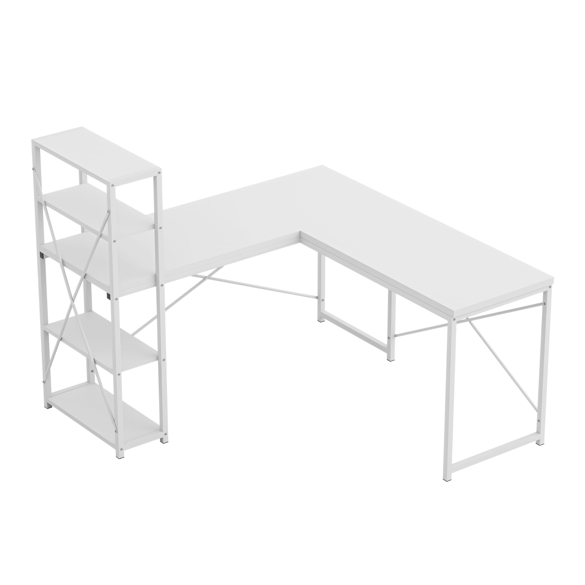 Hoekbureau met planken Mark Adler Leader 5.9 White 145 cm
