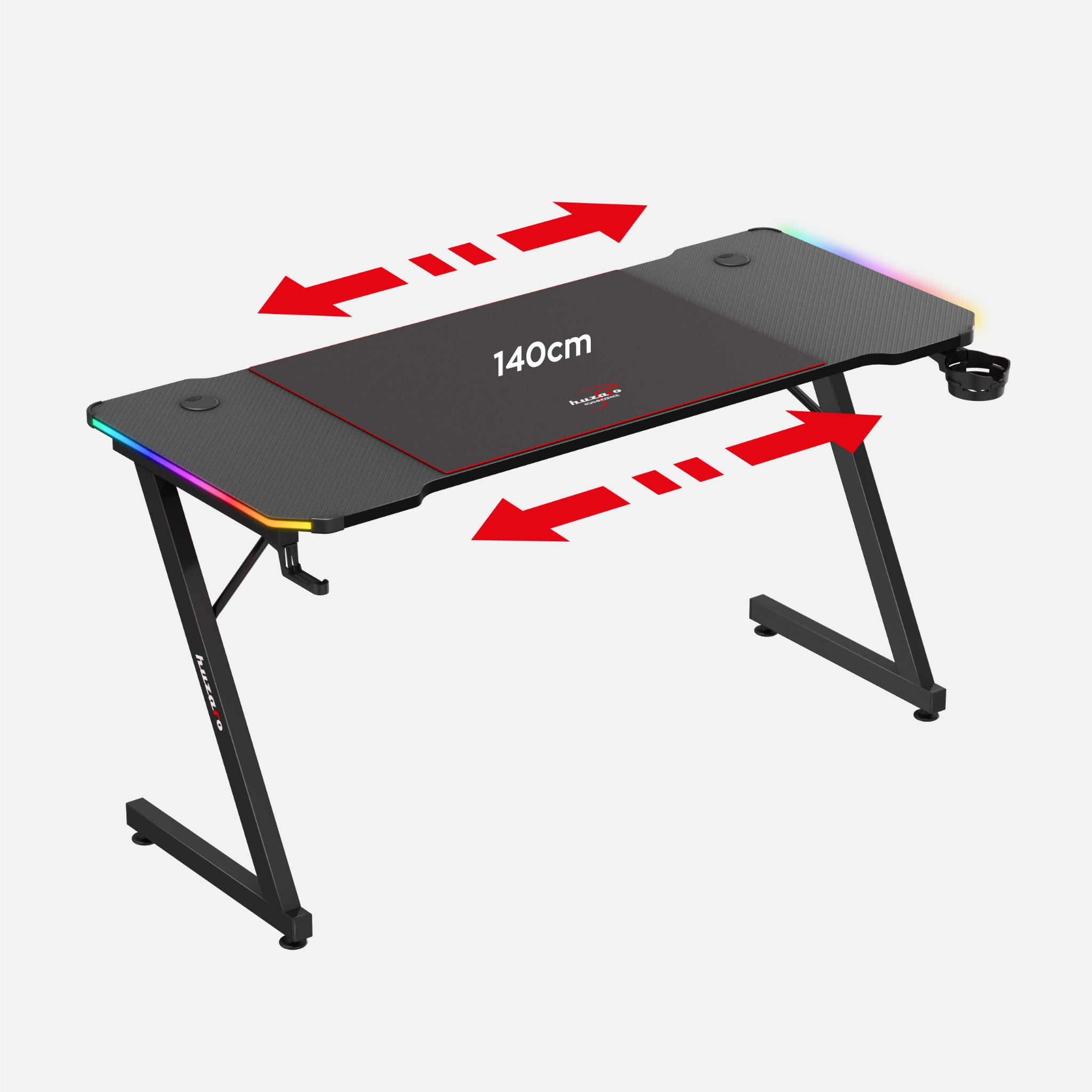 Huzaro Hero 3.3 Black gamingbureau, 140 cm