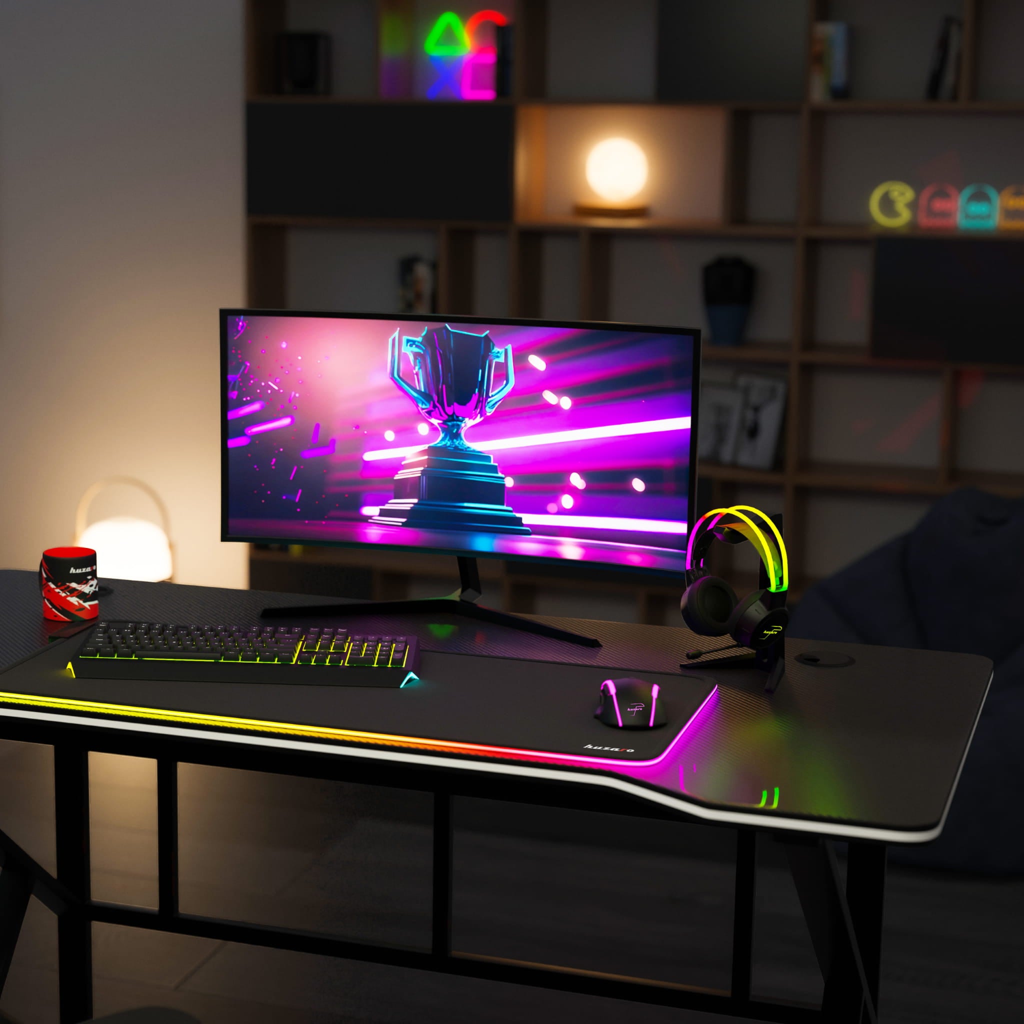 Huzaro Hero 1.6 Black gamingbureau, 120 cm