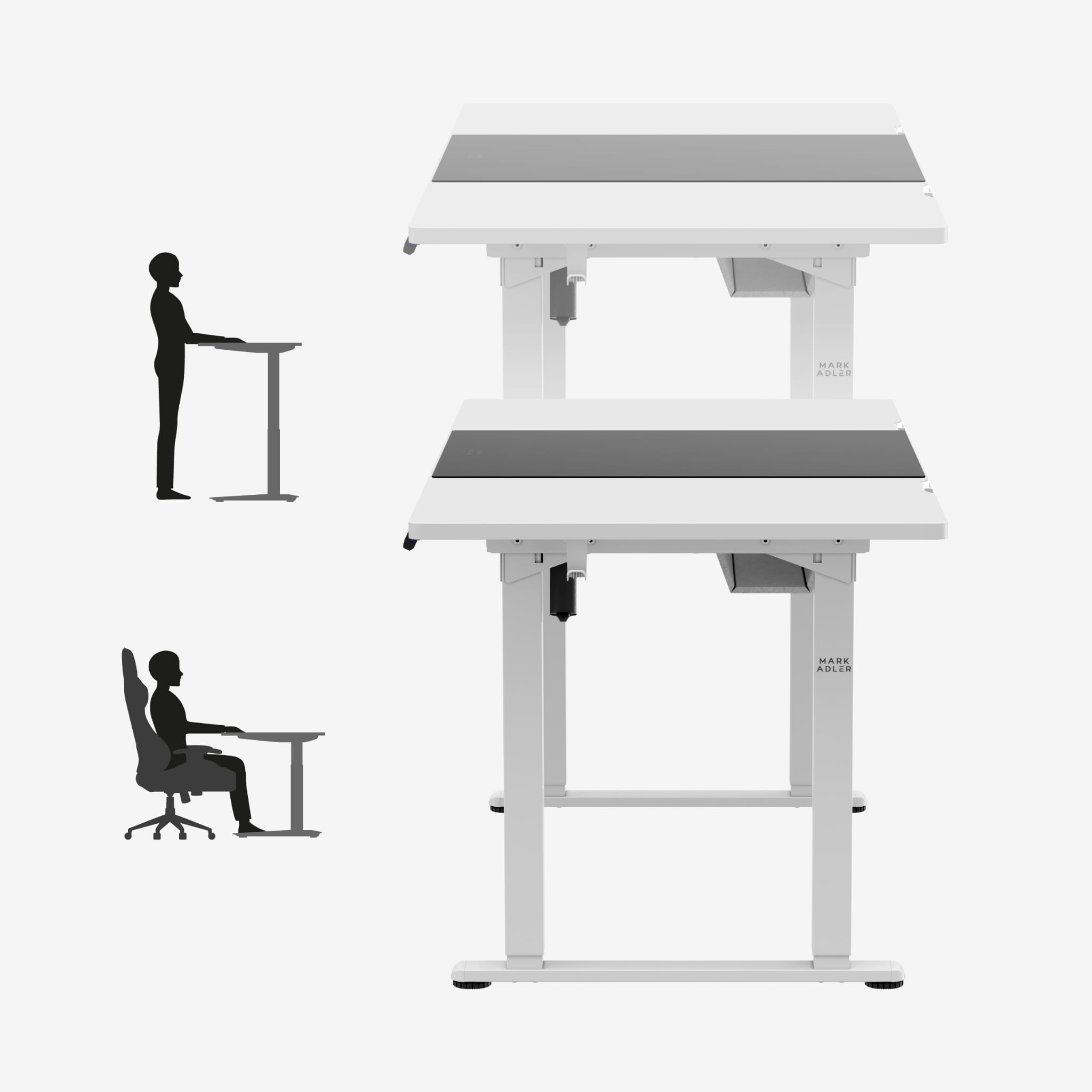 Mark Adler Leader 9.3 White elektrisch verstelbaar bureau, 160 cm