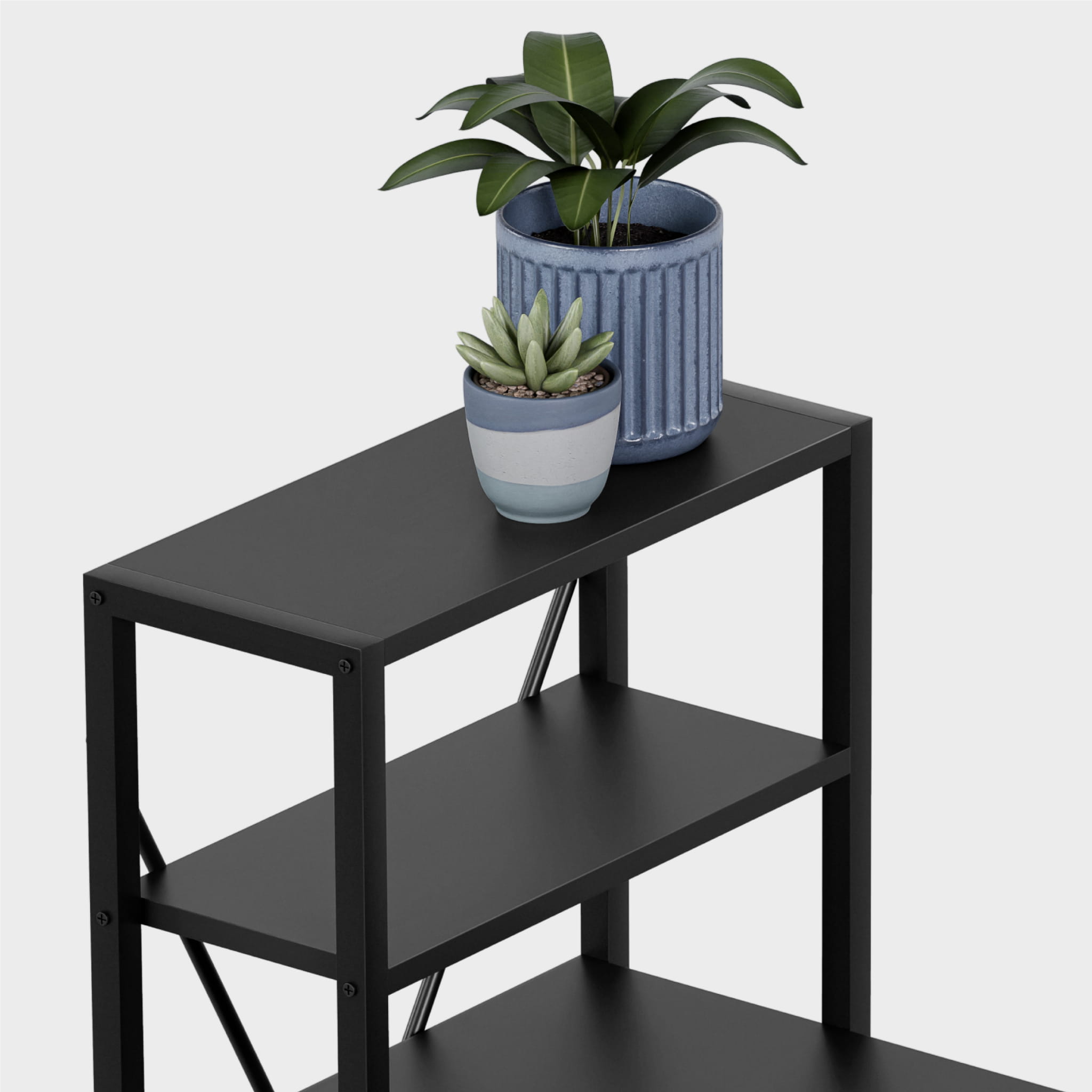 Hoekbureau met planken Mark Adler Leader 5.9 Black 145 cm