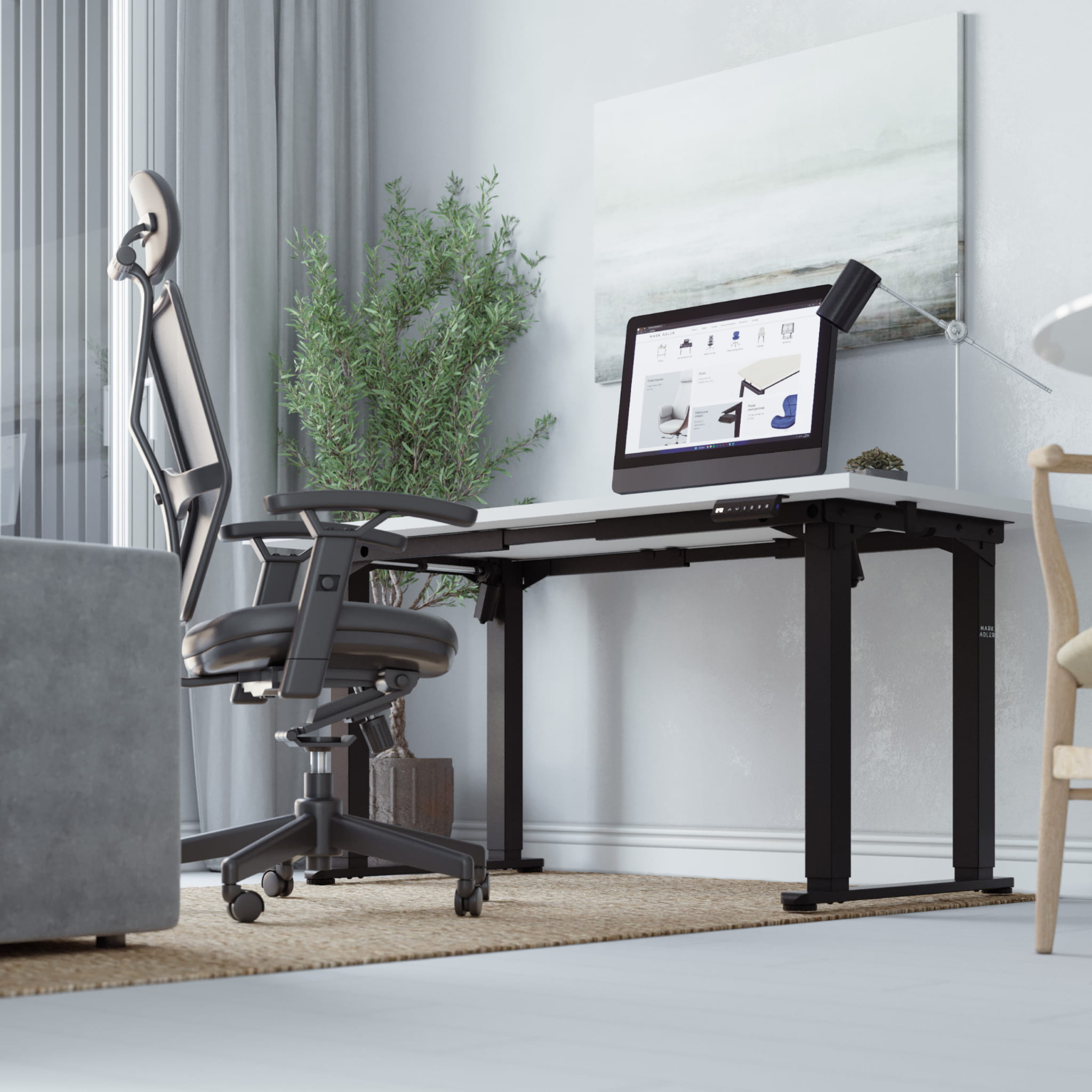 Mark Adler Xeno 5.0 Black elektrisch bureau met twee motoren