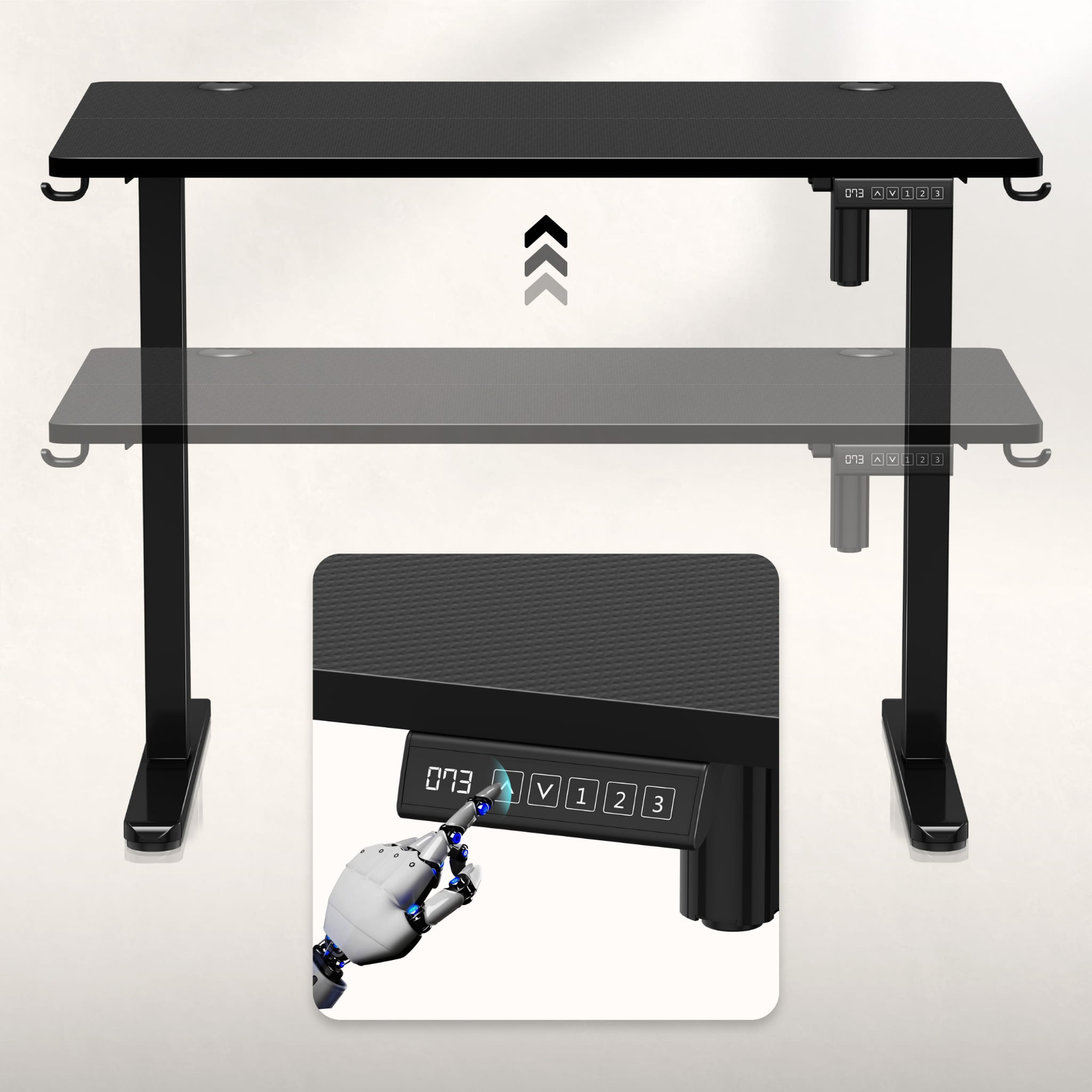 Huzaro Hero 7.9 Black elektrisch verstelbaar bureau, 100 cm