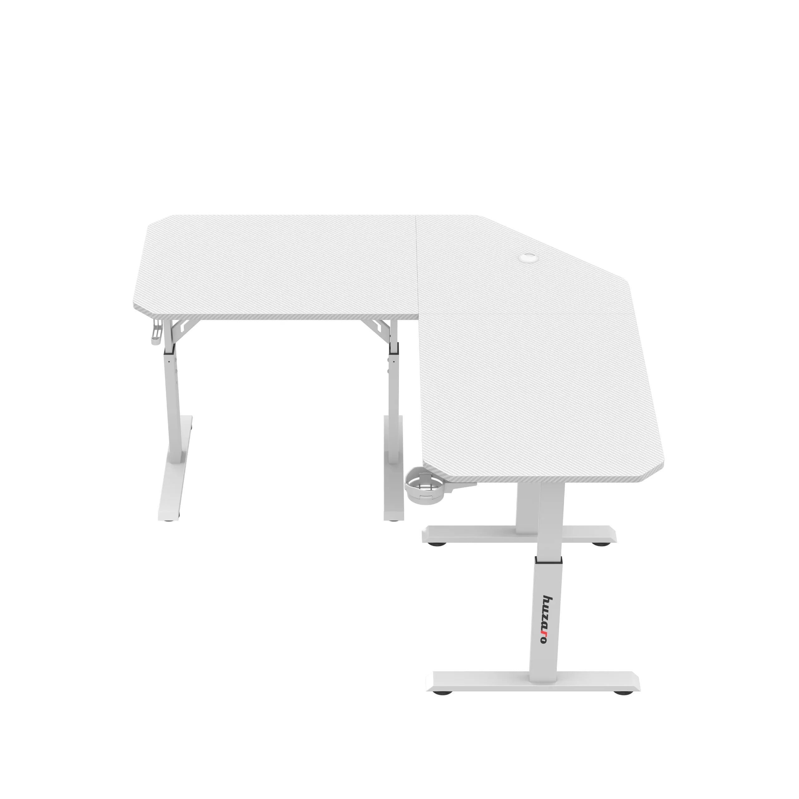 Hoekgamingbureau met hoogteverstelling Huzaro Hero 7.3 White