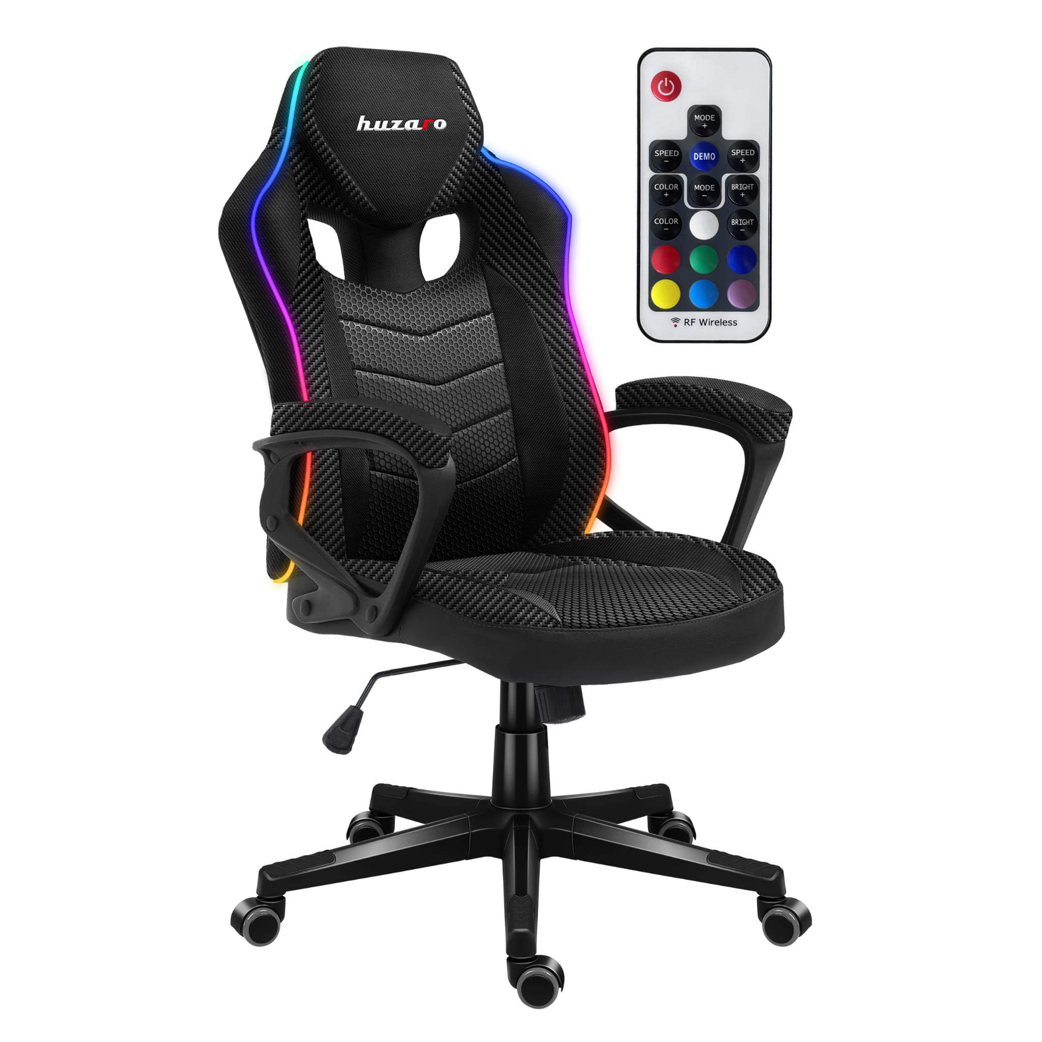 Huzaro Force 2.5 RGB Carbon Mesh-gamingstoel