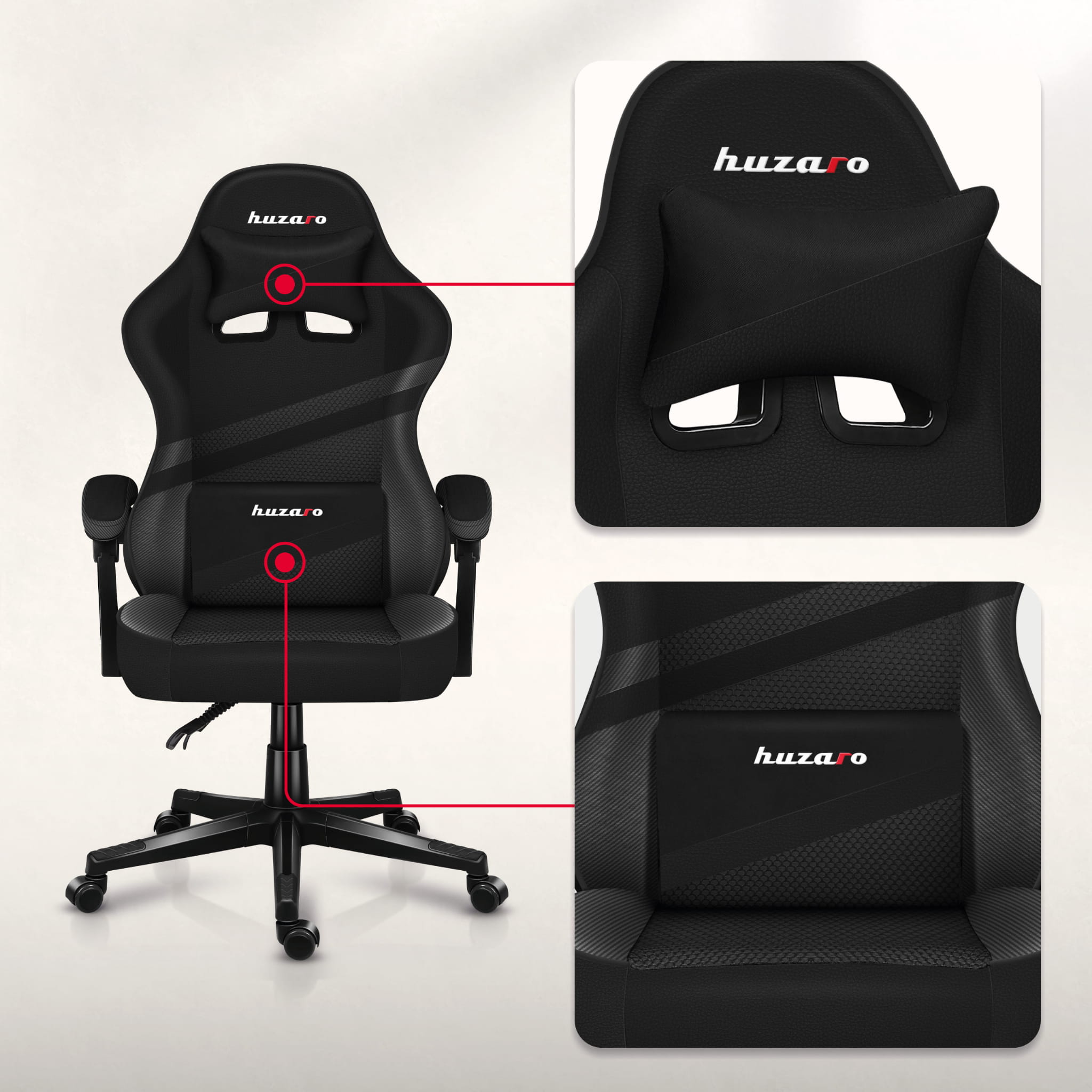 HUZARO FORCE 4.4 Carbon gamingstoel