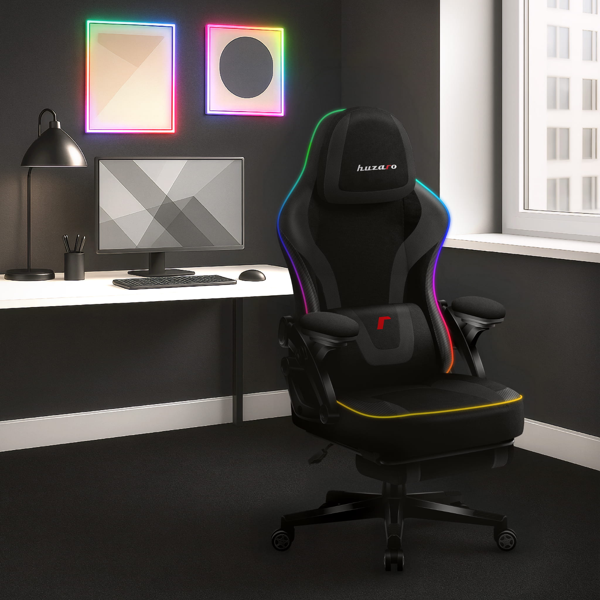 Huzaro Force 4.6 Black RGB Smart gamingstoel