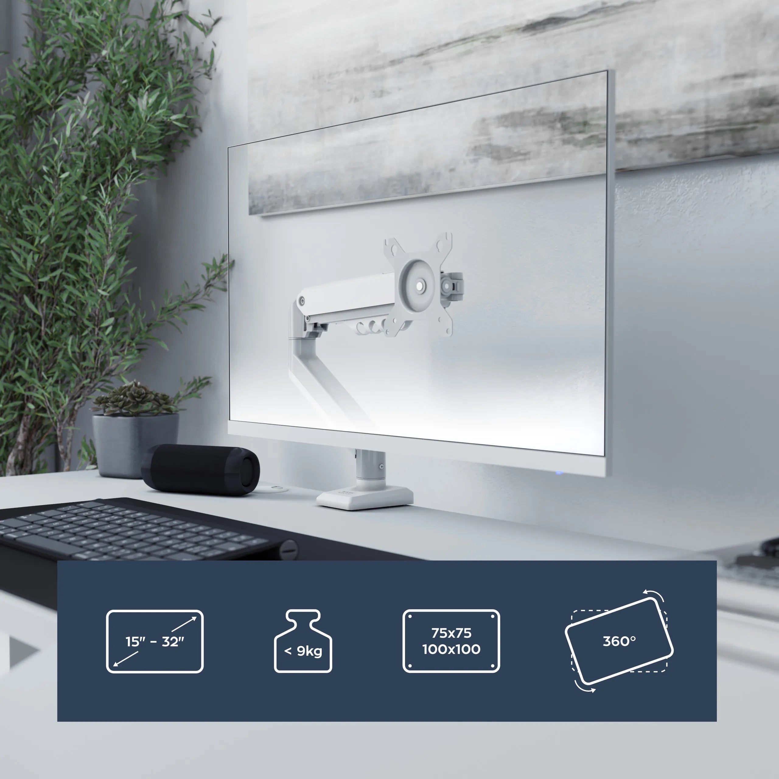Mark Adler Flow 2.0 monitorhouder voor op het bureau
