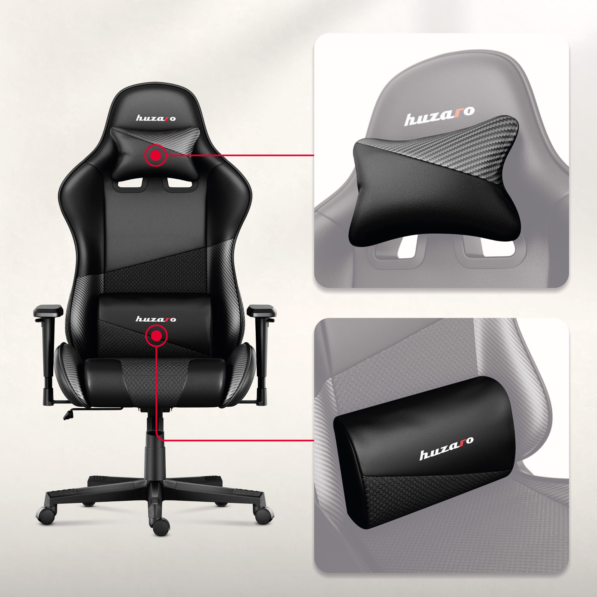 HUZARO FORCE 6.2 Carbon gamingstoel