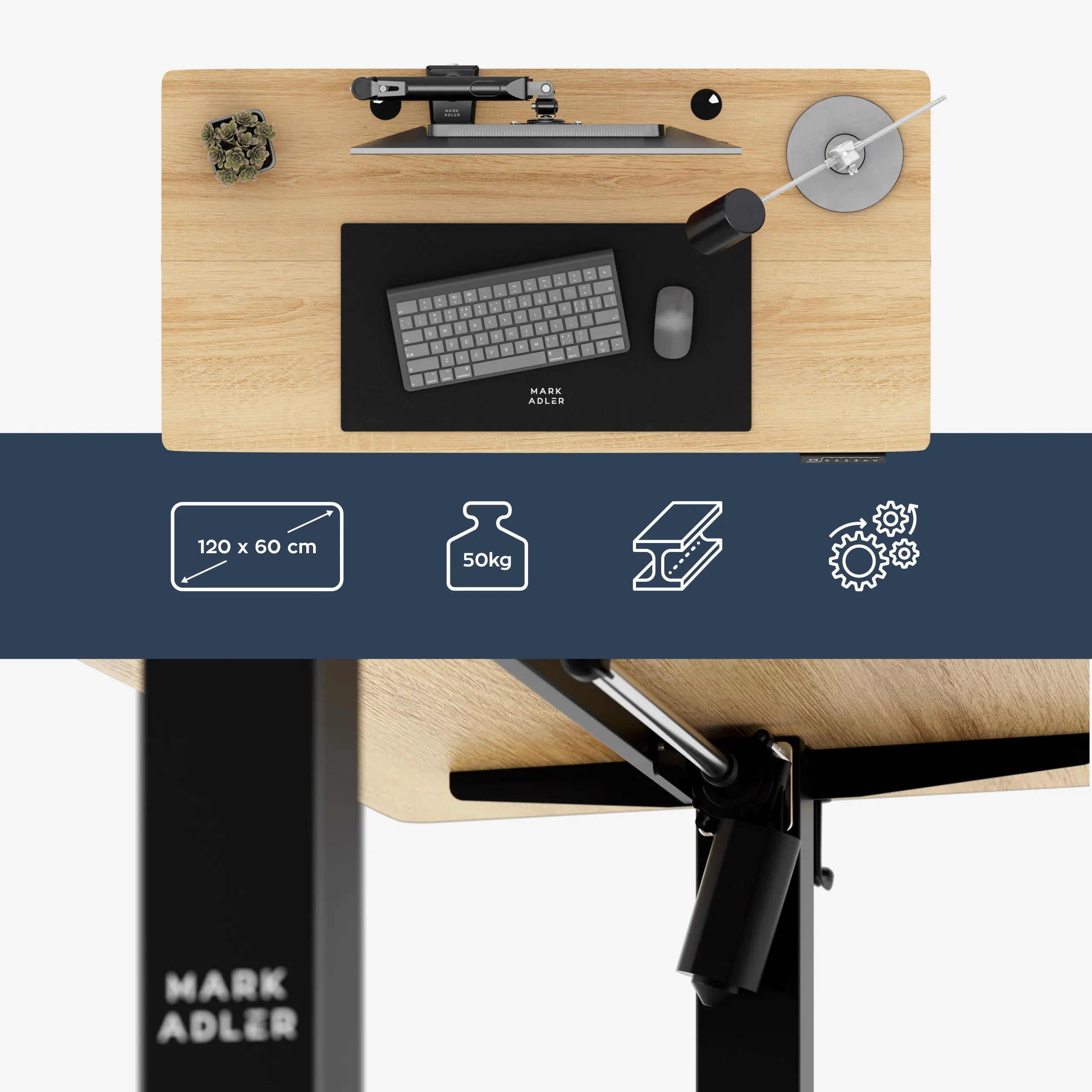 Mark Adler Leader 6.9 elektrisch verstelbaar bureau, 120 cm