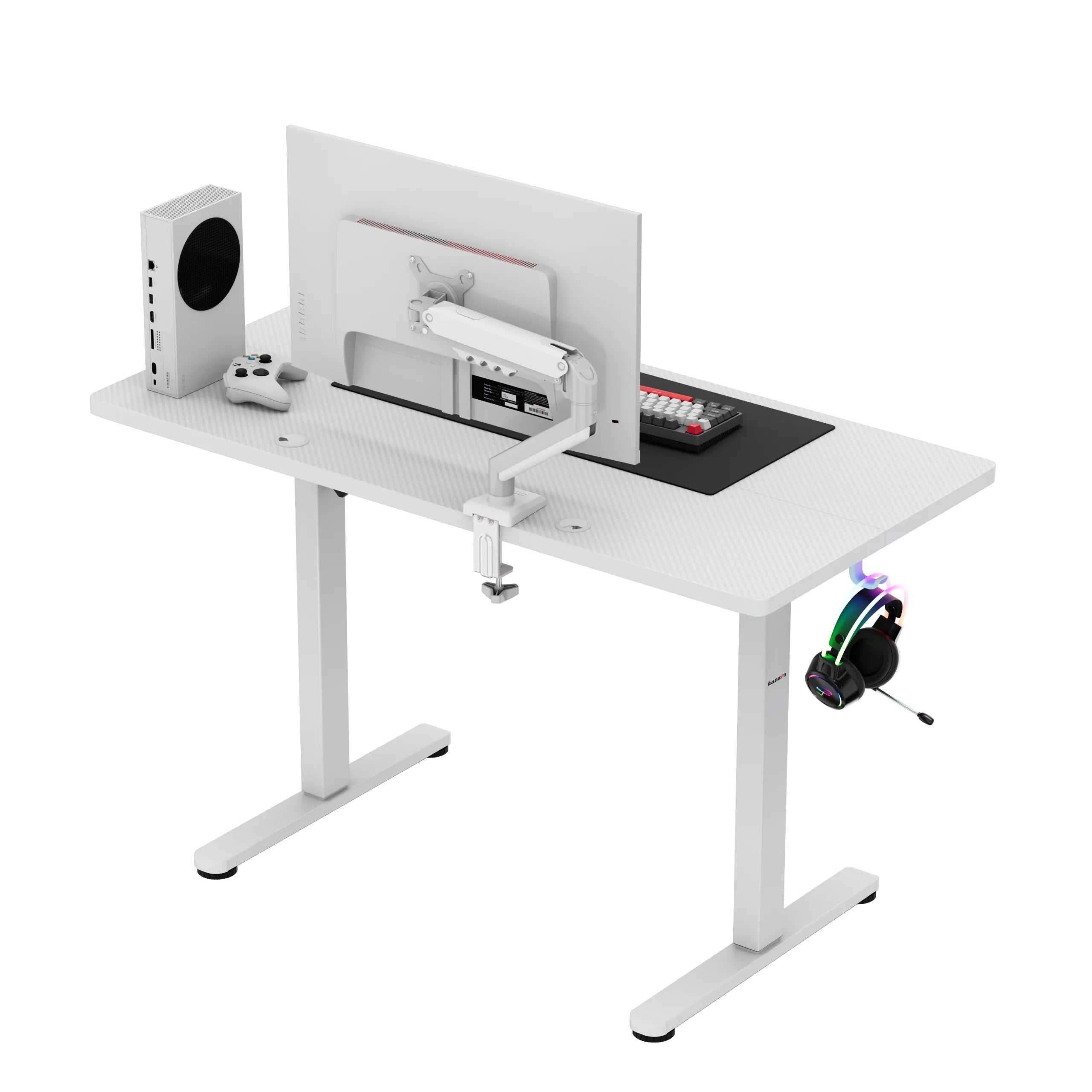 Huzaro Hero 8.1 White elektrisch gamingbureau, 120 cm