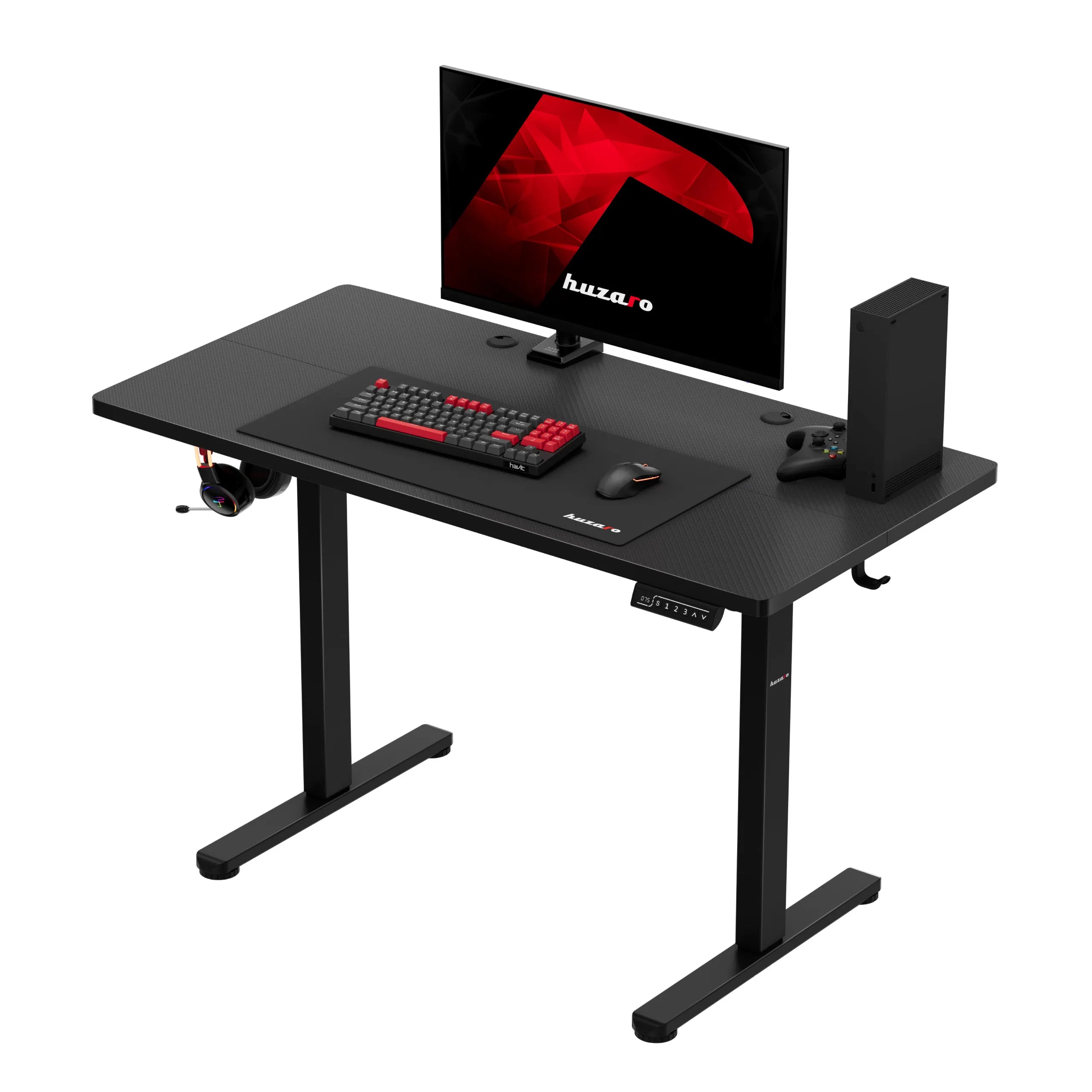 Huzaro Hero 8.1 Black elektrisch gamingbureau, 120 cm