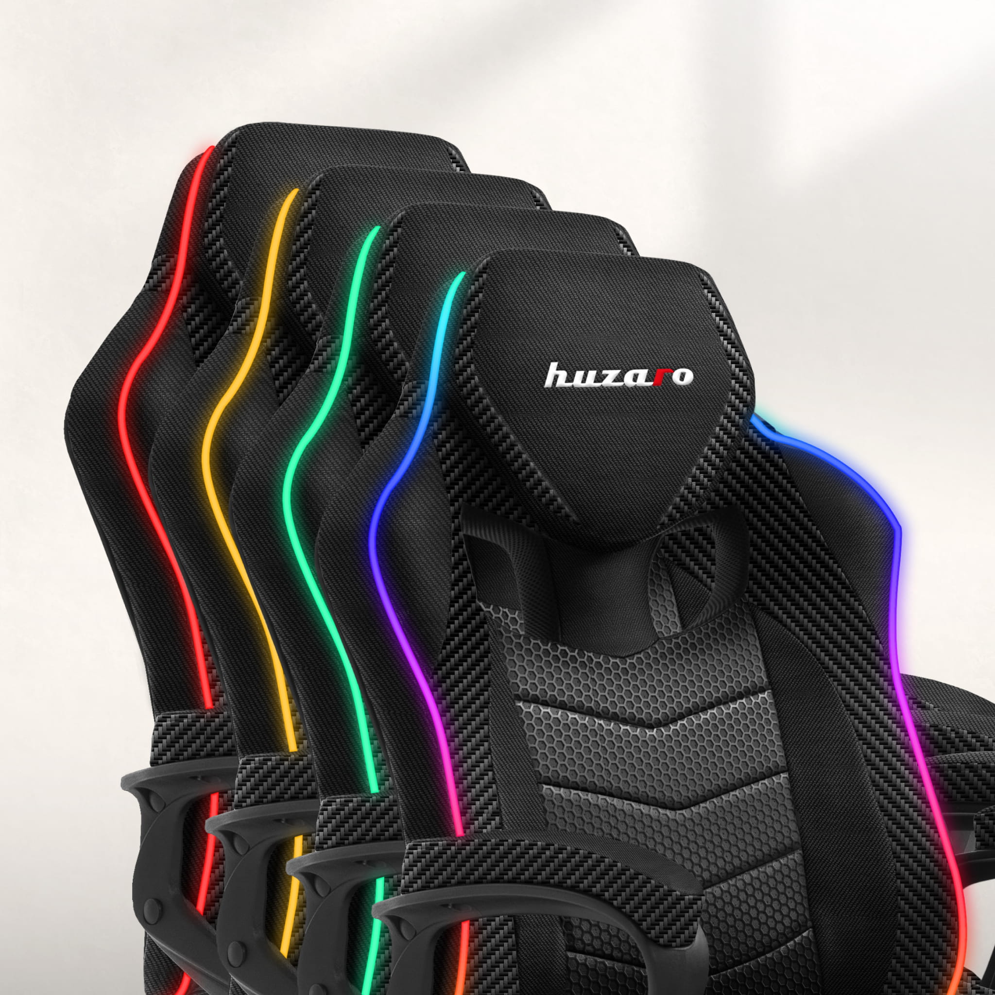 Huzaro Force 2.5 RGB Carbon Mesh-gamingstoel