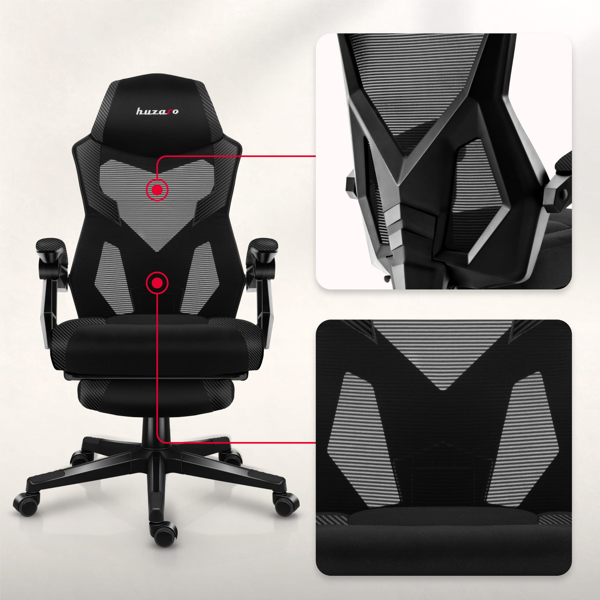 Huzaro Combat 3.1 Carbon gamingstoel