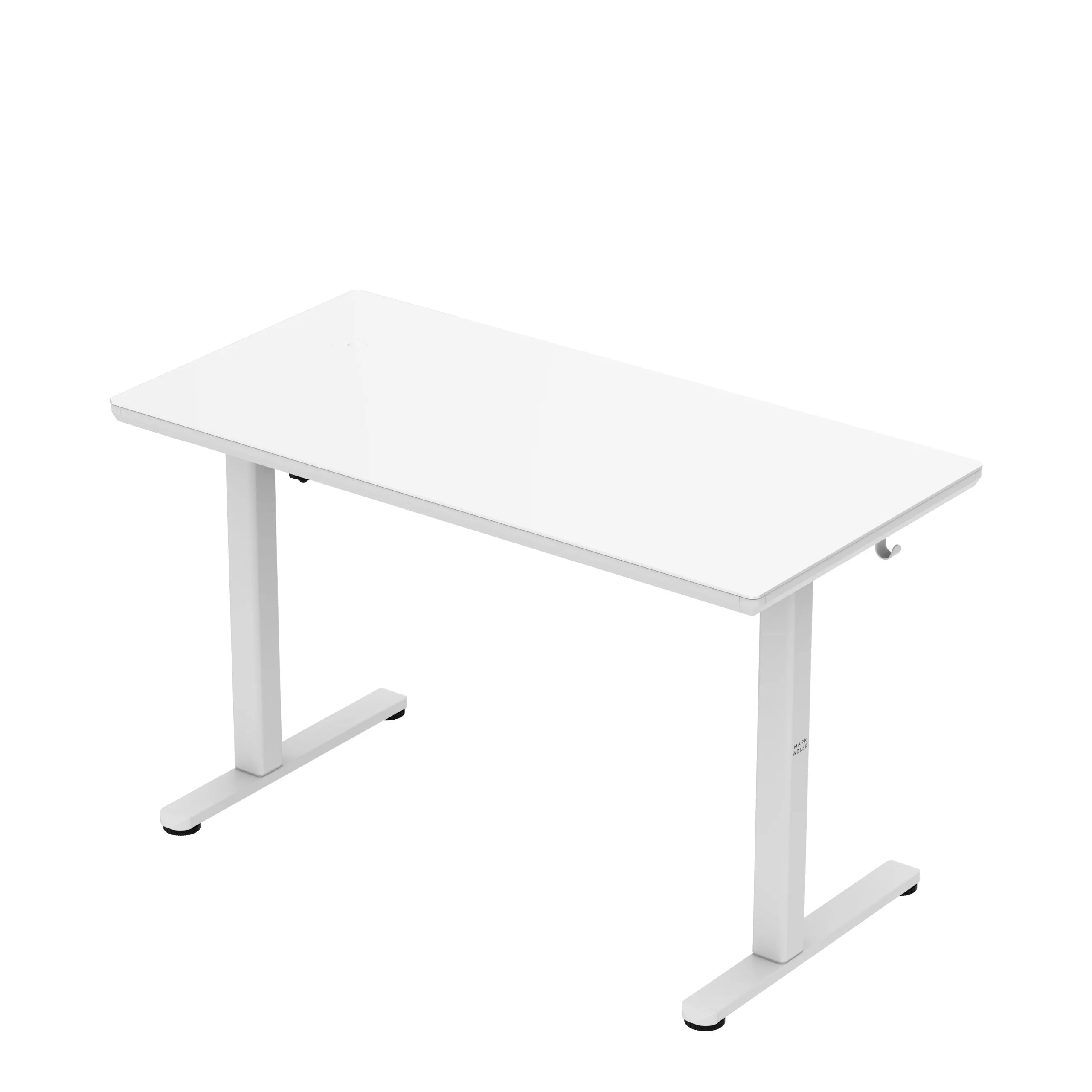 Elektrisch verstelbaar bureau met glazen blad Mark Adler Leader 8.5 White