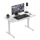 Elektrisch verstelbaar bureau met glazen blad Mark Adler Leader 8.5 White