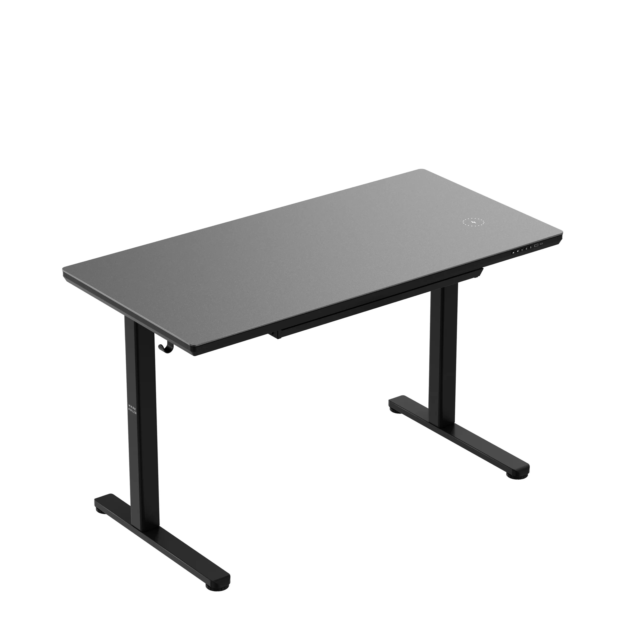 Elektrisch verstelbaar bureau met glazen blad: Mark Adler Leader 8.5 Black