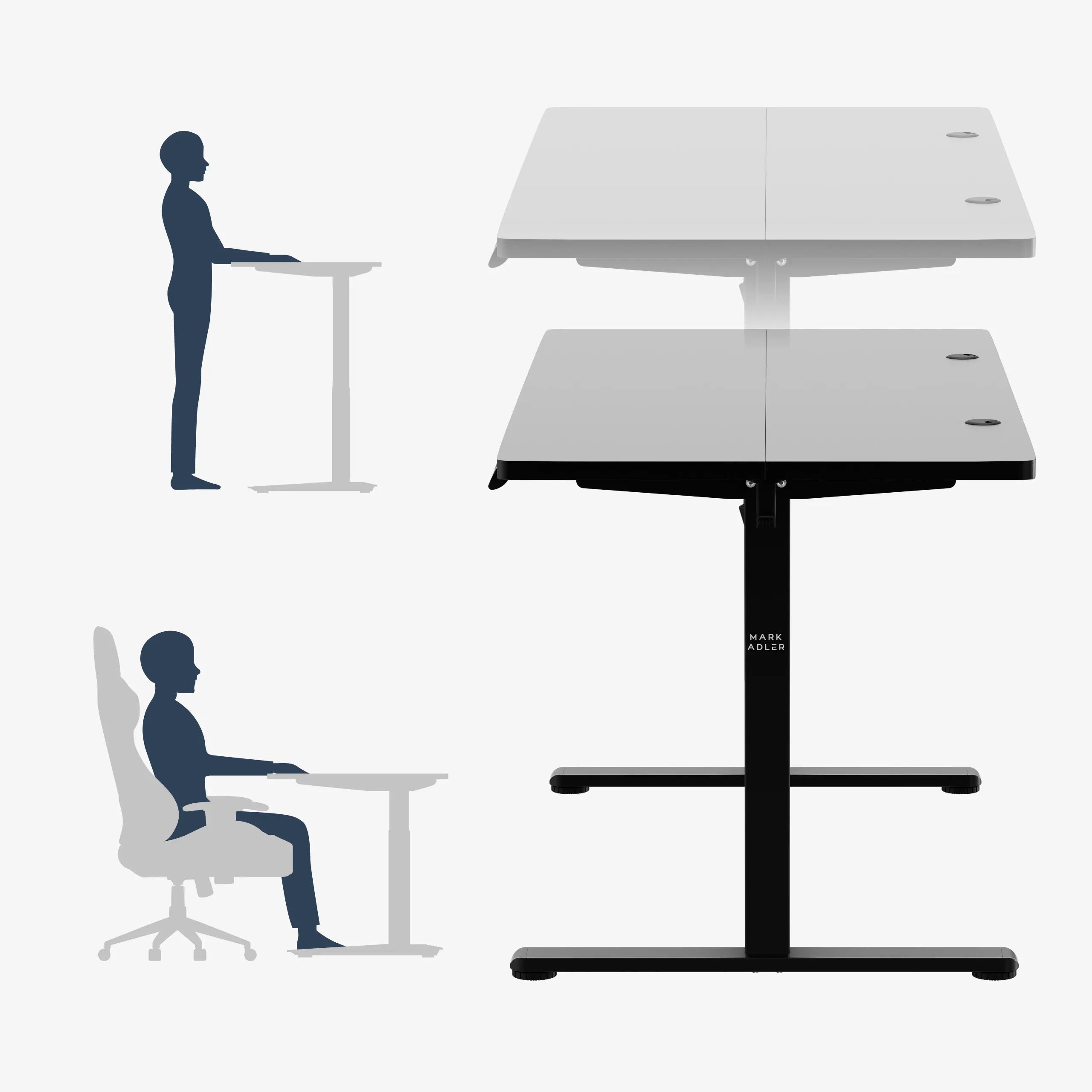 Mark Adler Leader 7.3 Black elektrisch verstelbaar bureau, 140 cm