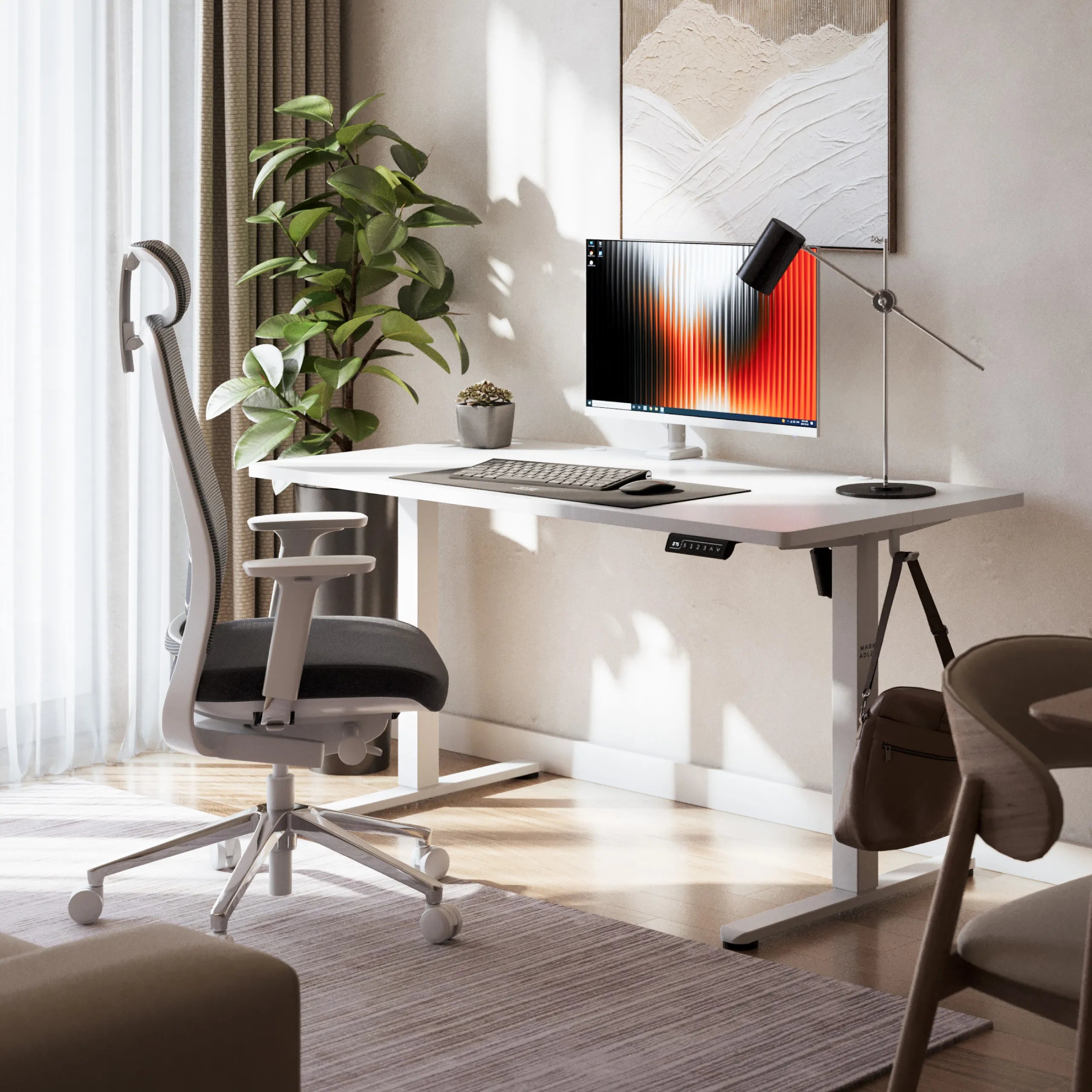 Mark Adler Leader 7.3 White elektrisch verstelbaar bureau, 140 cm