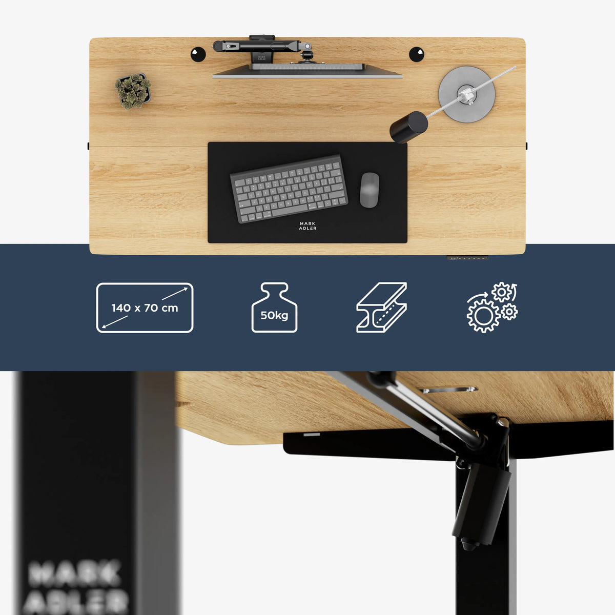 Mark Adler Leader 7.3 Craft elektrisch verstelbaar bureau, 140 cm