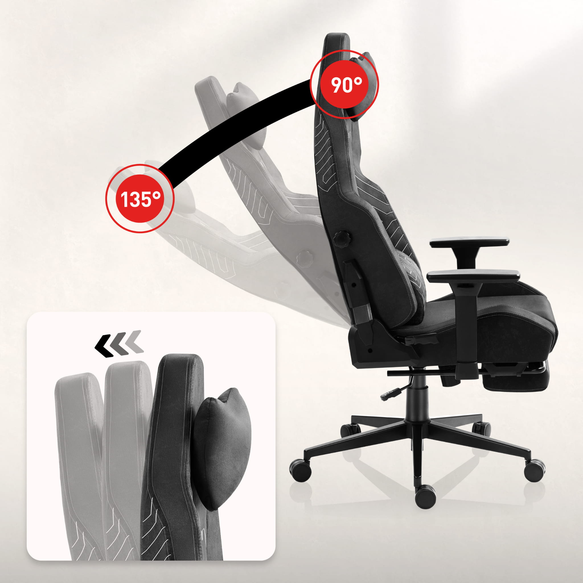 HUZARO FORCE 8.1 Black gamingstoel