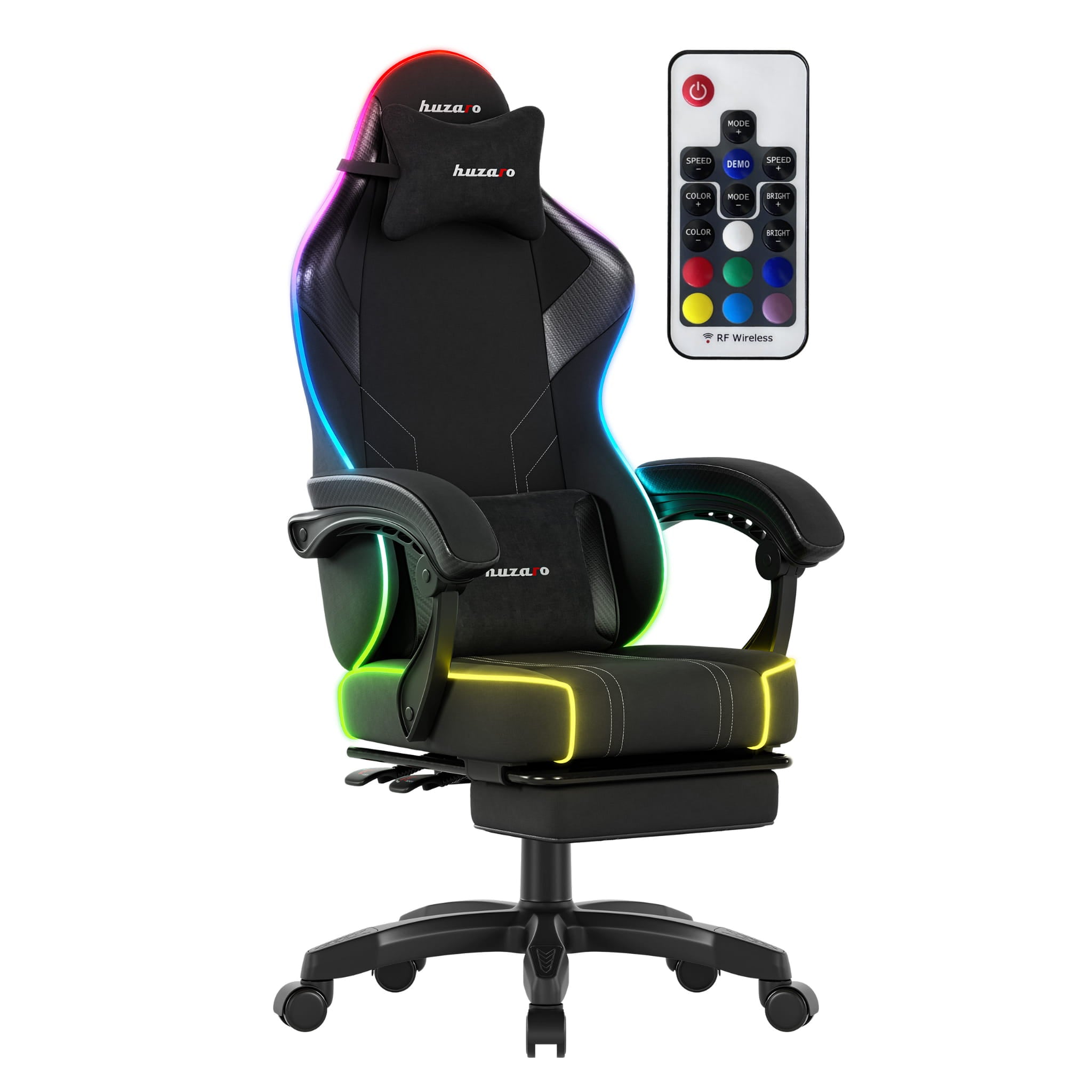 Huzaro Force 3.7 RGB Black gamingstoel