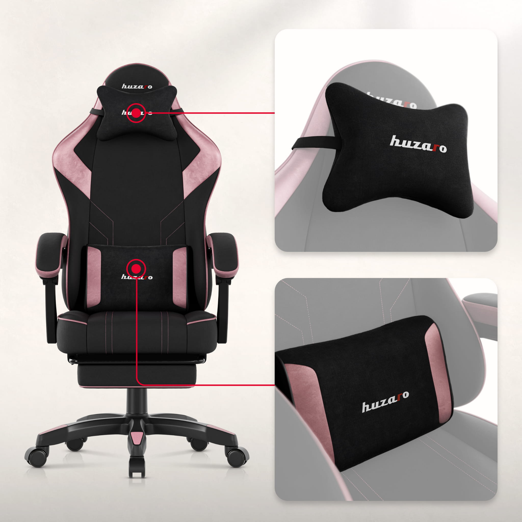 Huzaro Force 3.7 Pink gamingstoel