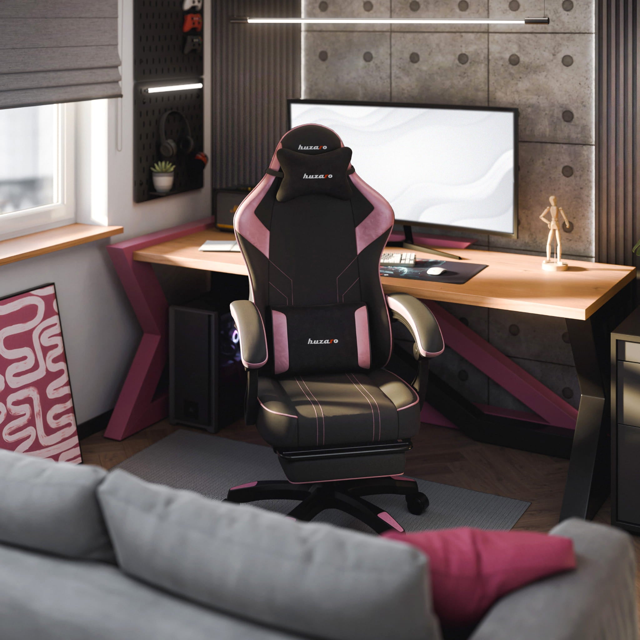 Huzaro Force 3.7 Pink gamingstoel