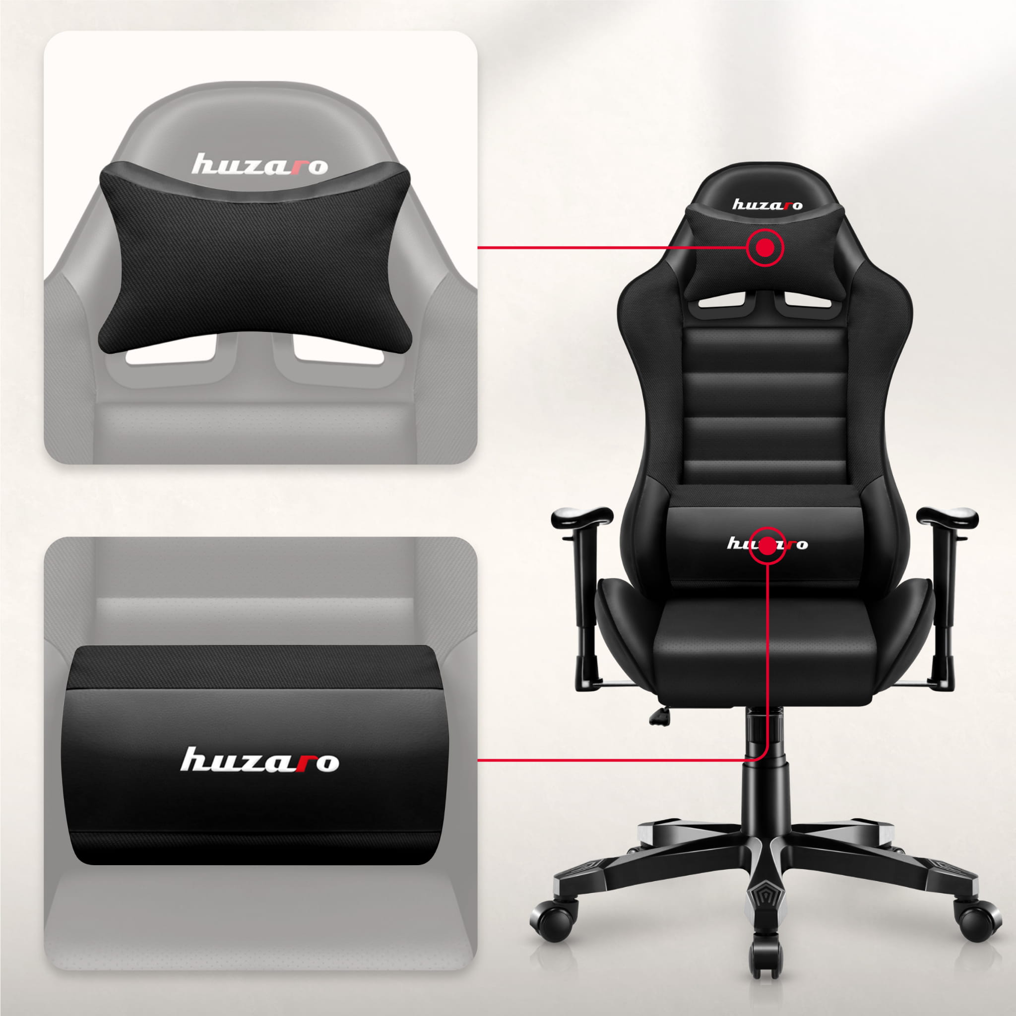 Huzaro RANGER 6.0 Black gamingstoel voor kinderen