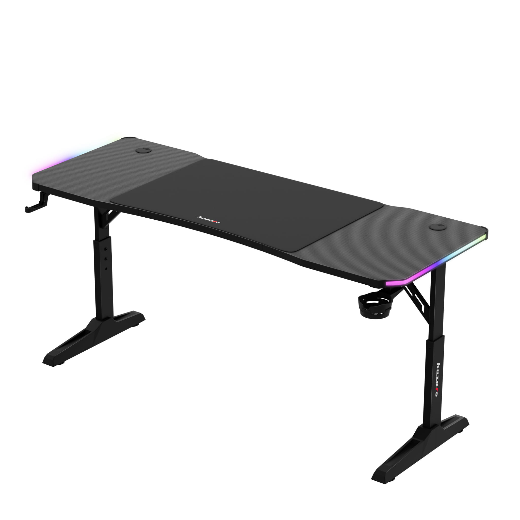 Huzaro Hero 4.6 RGB Black 160 cm gamingbureau met ledverlichting