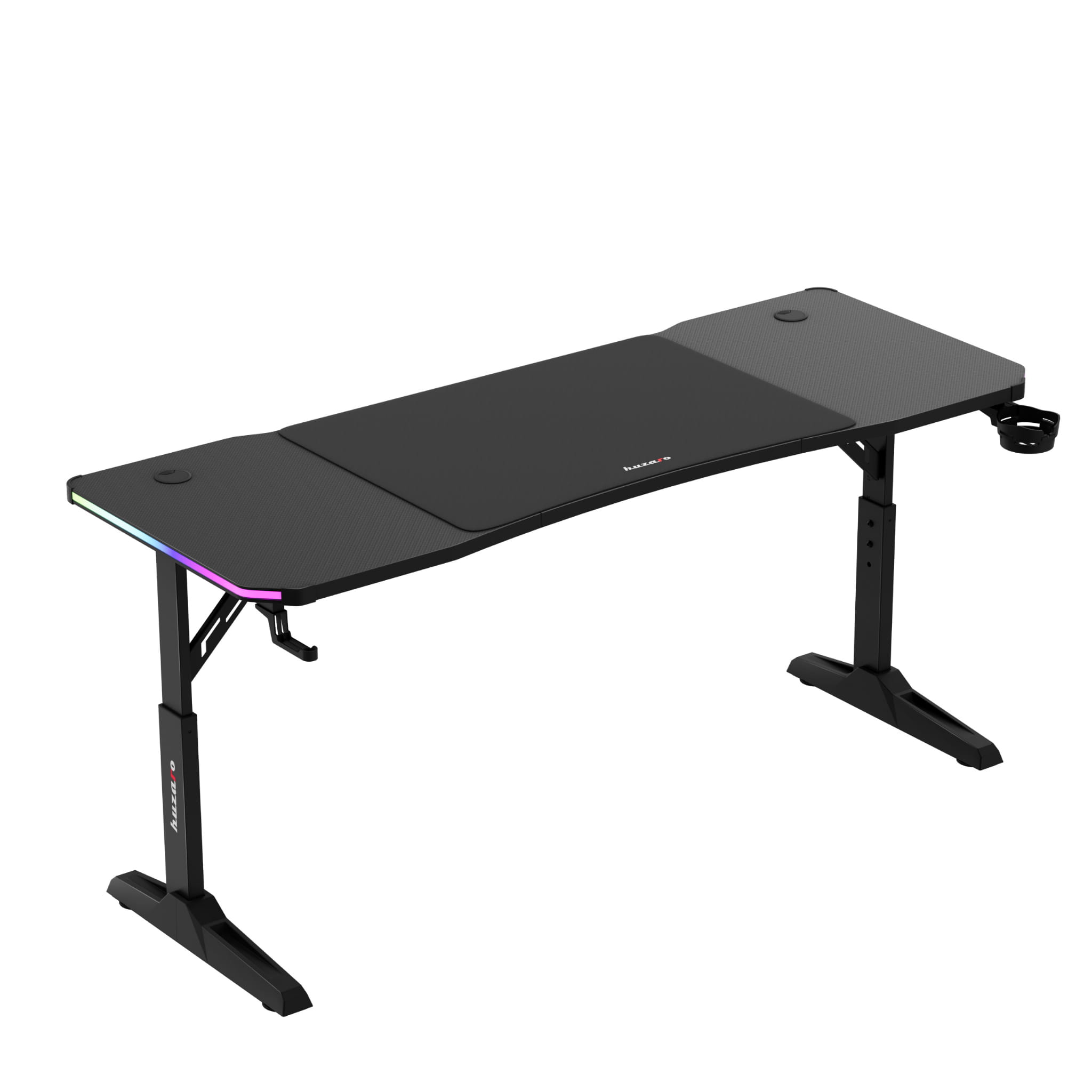 Huzaro Hero 4.6 RGB Black 160 cm gamingbureau met ledverlichting