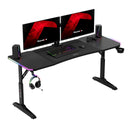 Huzaro Hero 4.6 RGB Black 160 cm gamingbureau met ledverlichting