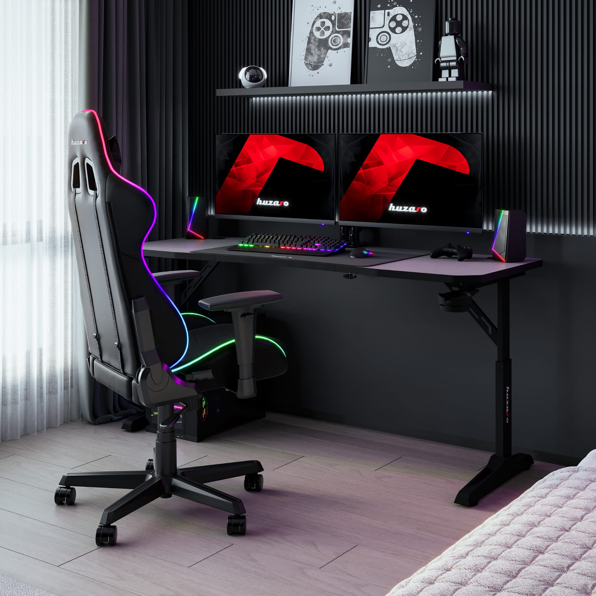 Huzaro Hero 4.6 Black gamingbureau, 160 cm