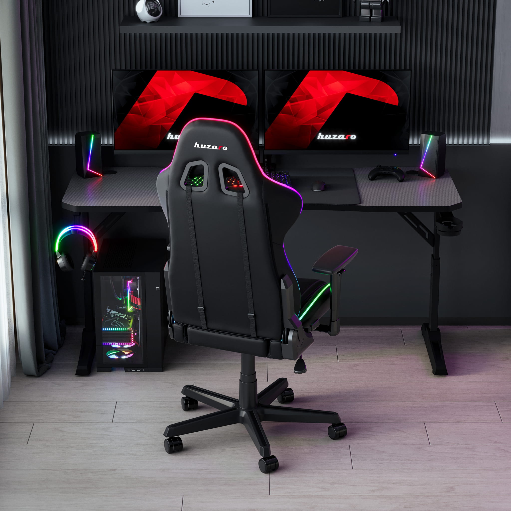 Huzaro Hero 4.6 Black gamingbureau, 160 cm