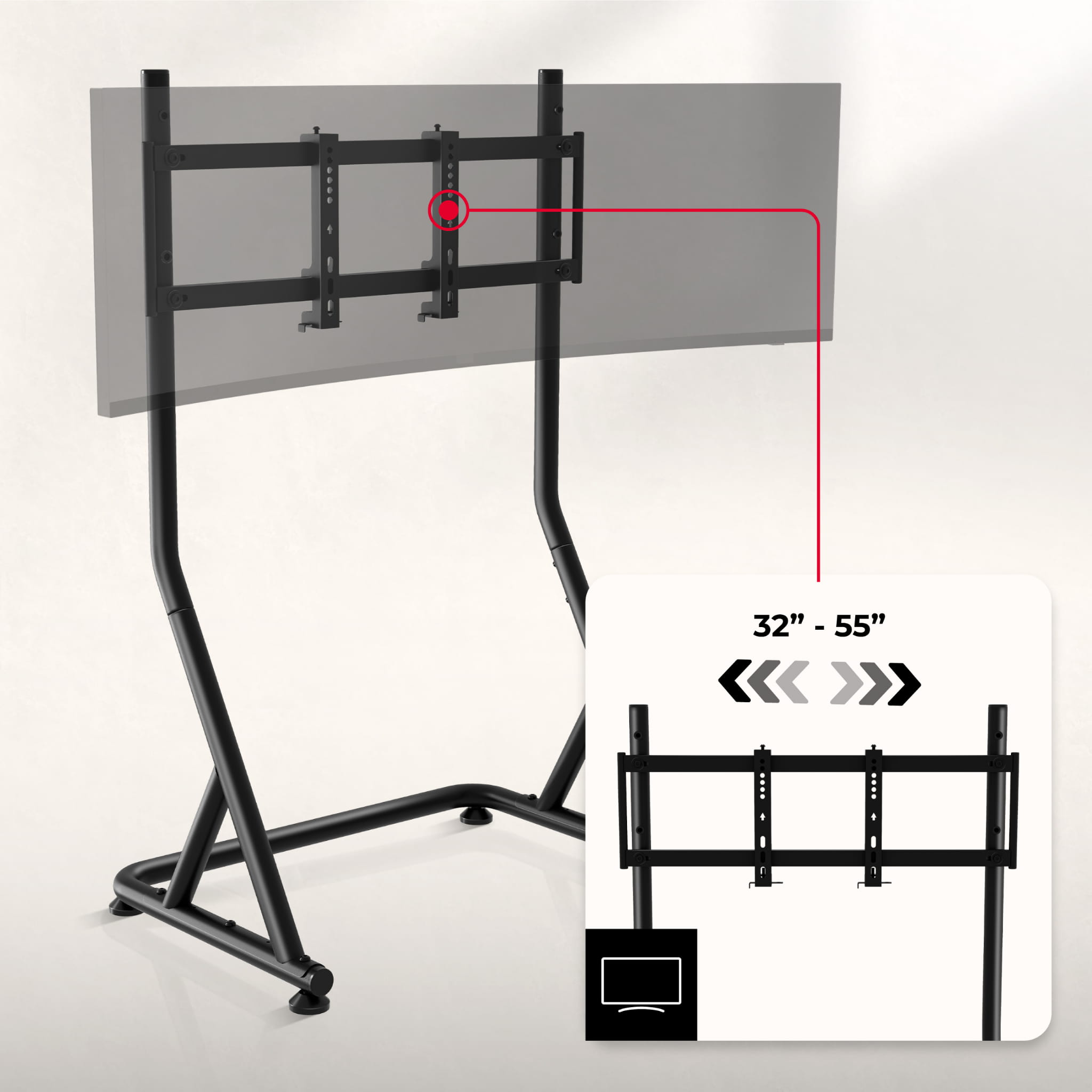 Huzaro Speed 9.1 sim-racing tv-standaard