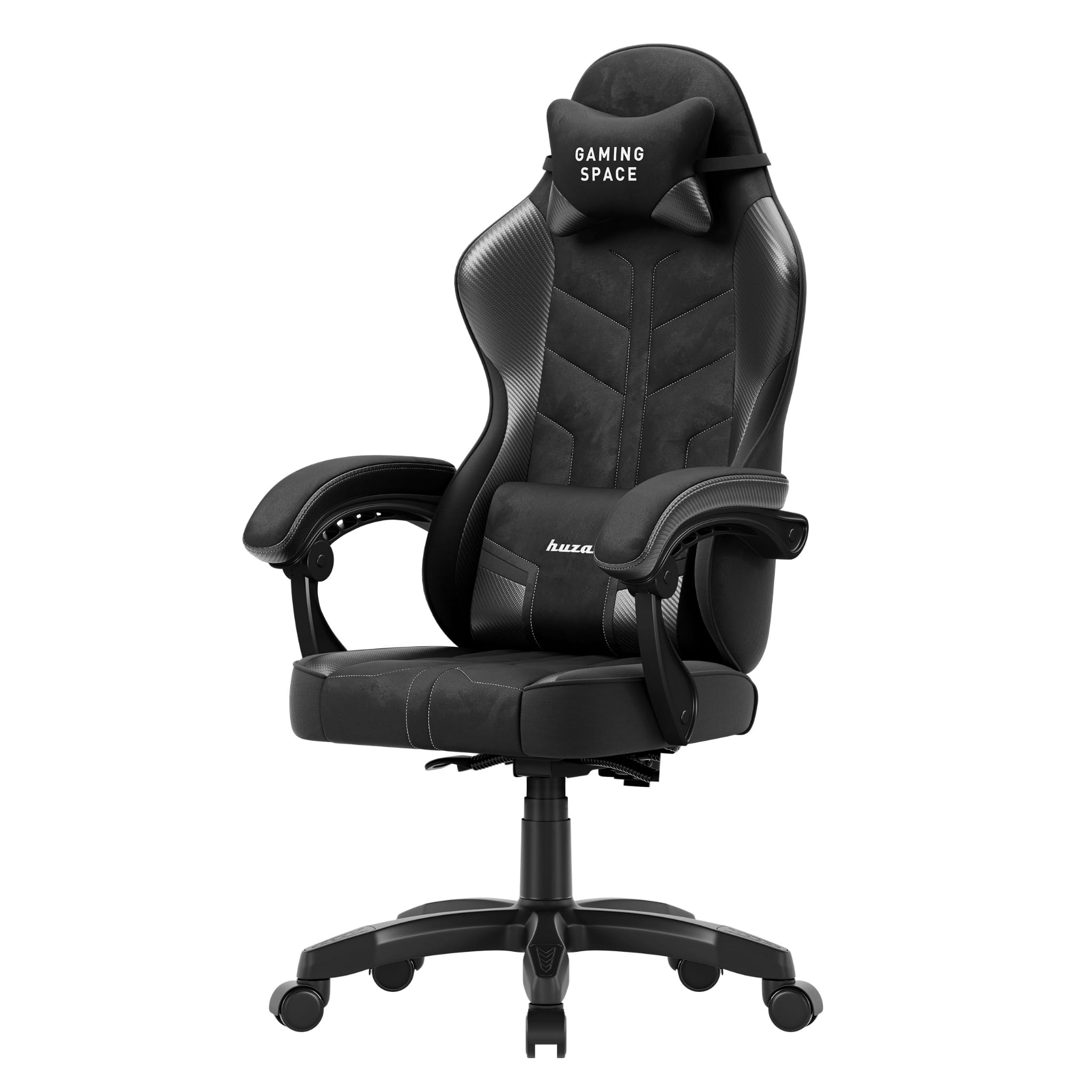 Huzaro Force 2.7 Black Carbon gamingstoel van velours