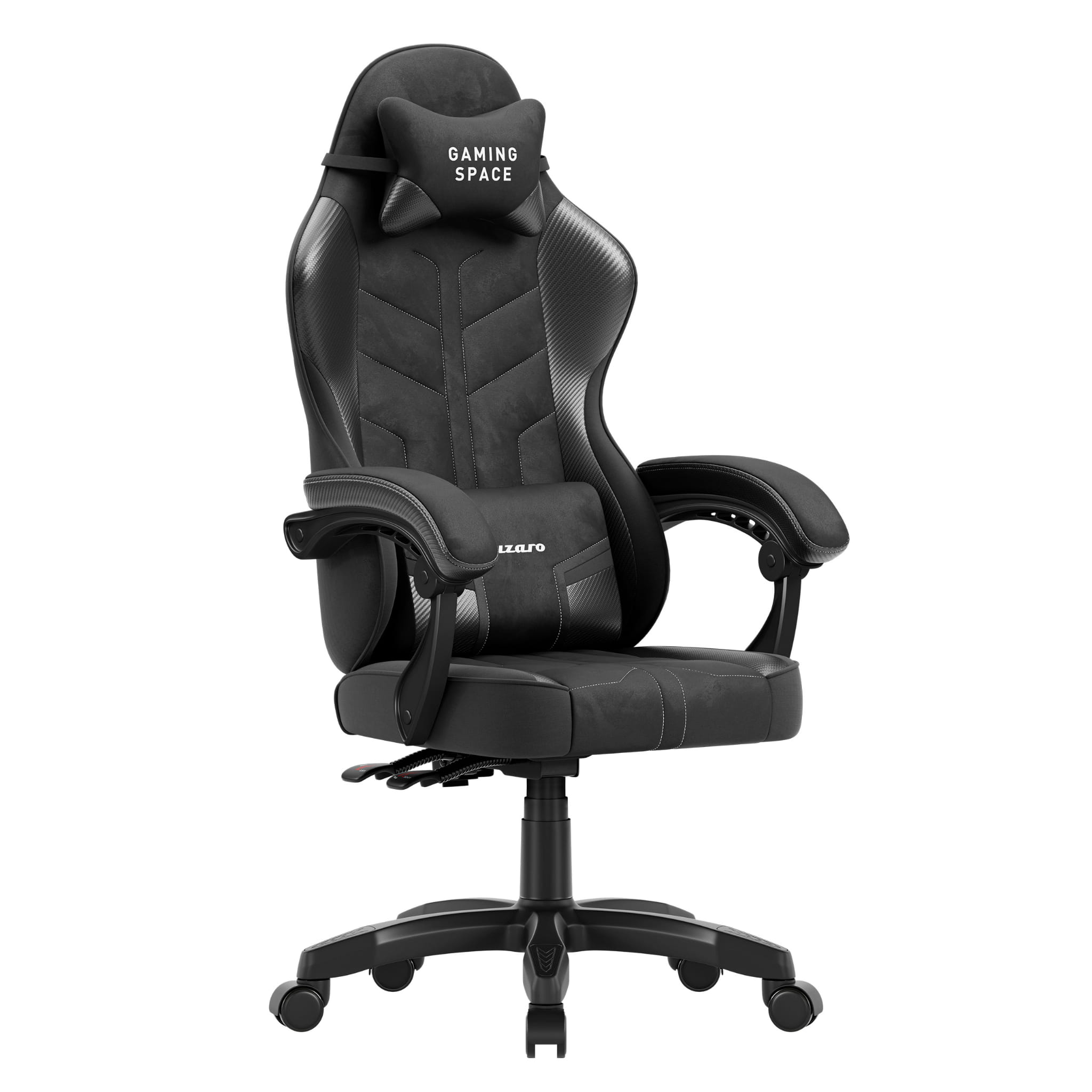 Huzaro Force 2.7 Black Carbon gamingstoel van velours