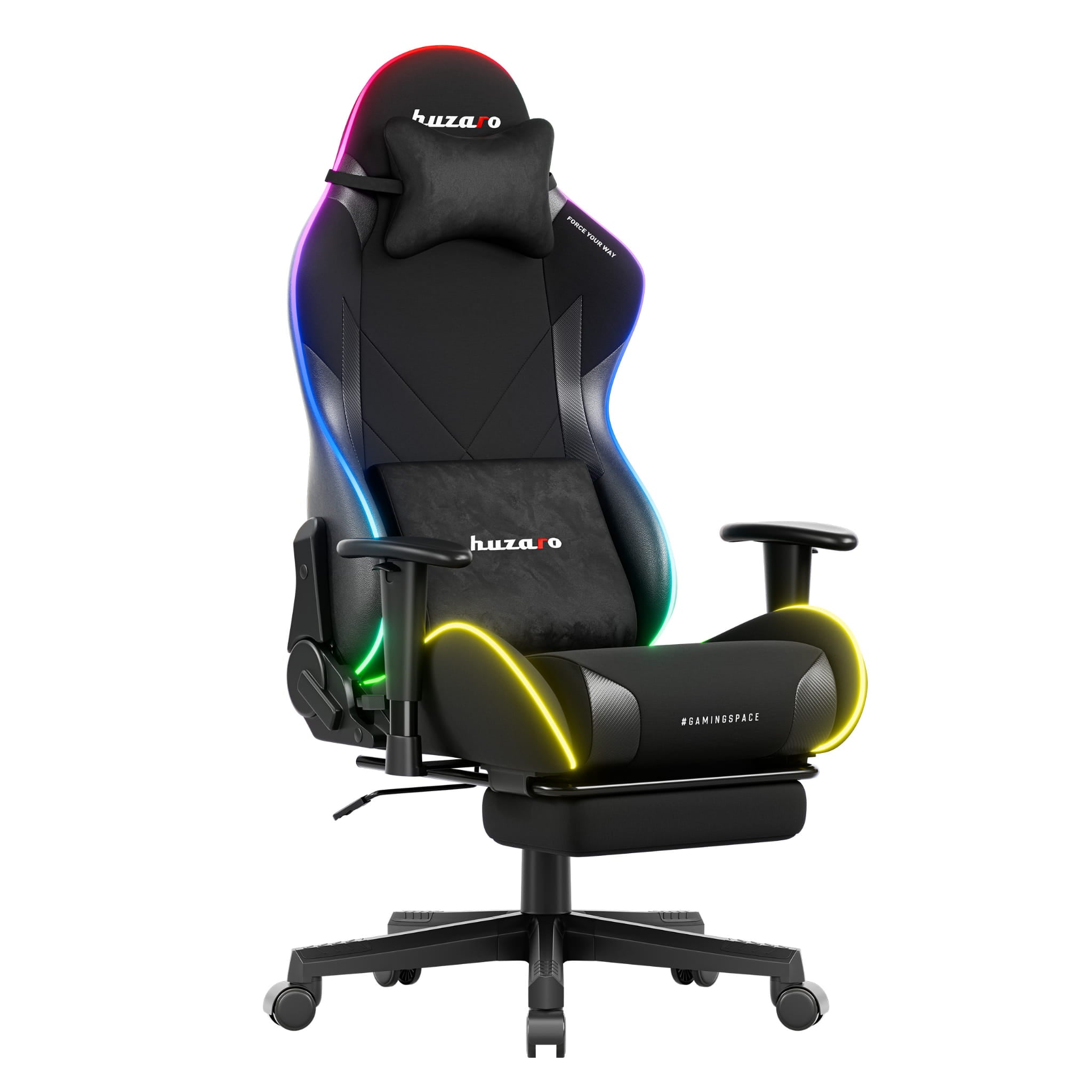 Huzaro Force 5.7 Black RGB LED-gamingstoel